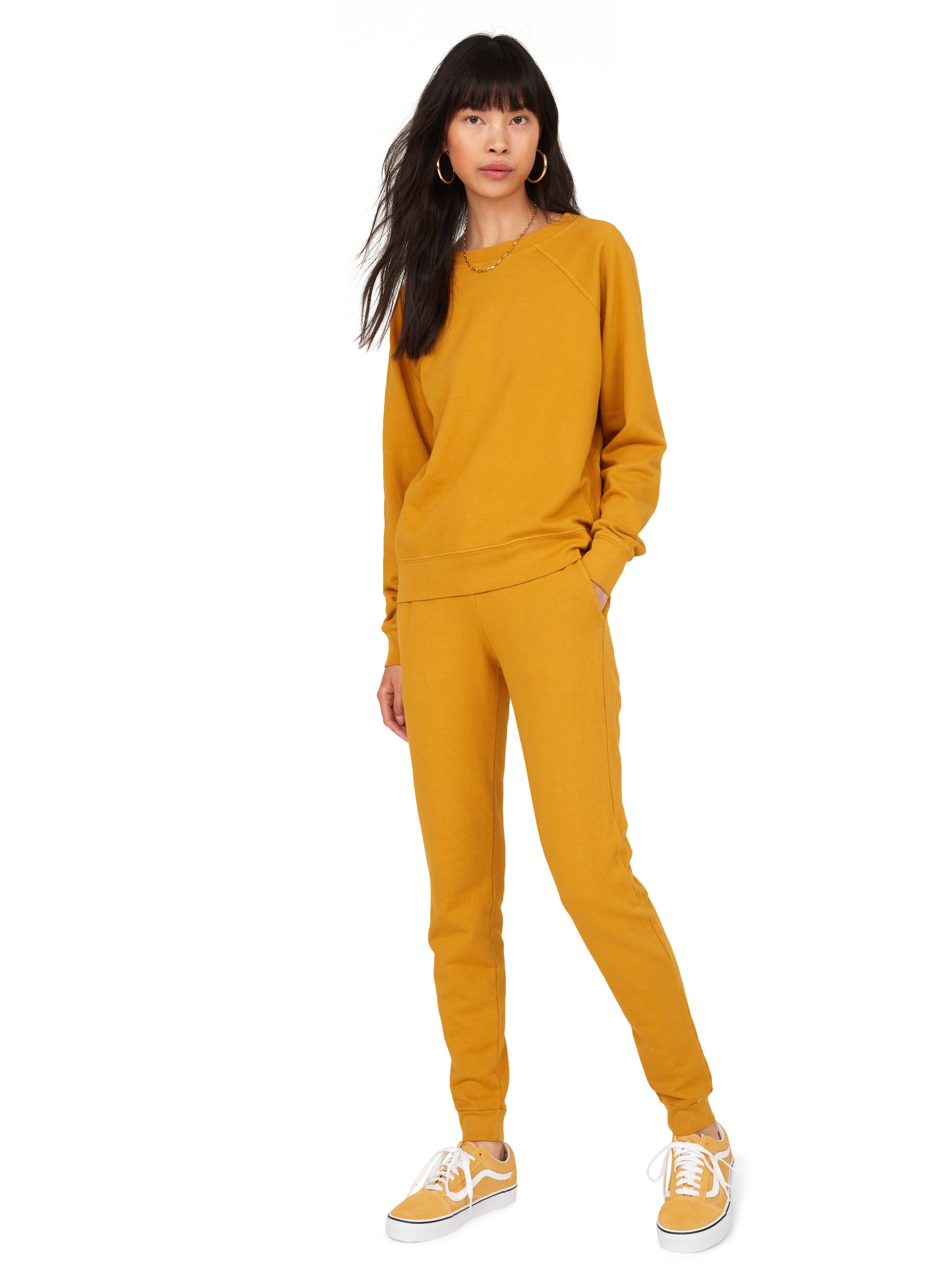 Organic Terry Raglan Sweatshirt Turmeric / Xs