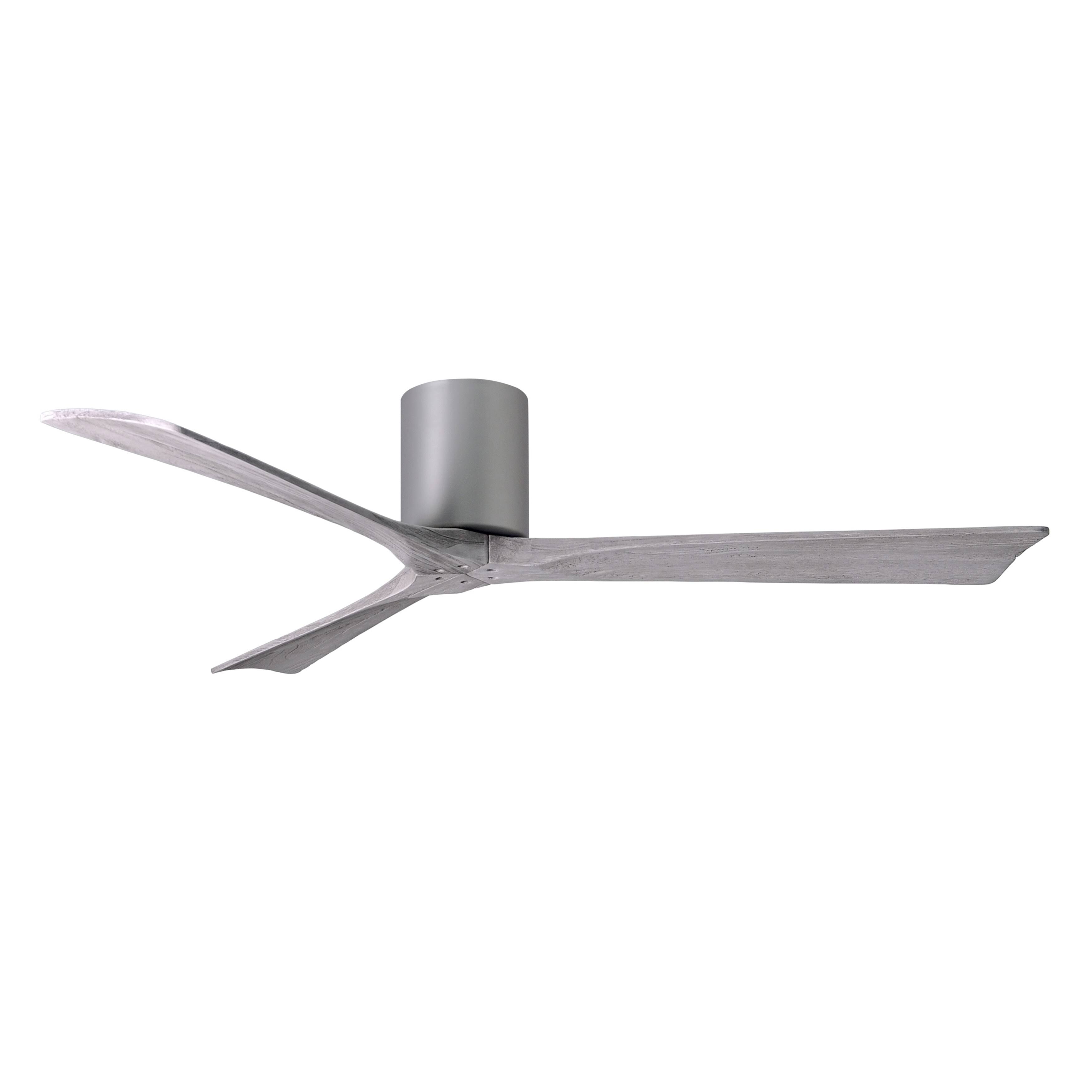 Matthews Fan Company Irene 60 inch Paddle Ceiling Fan in Brushed Nickel 3 Barnwood Tone Blade - IR3H-BN-BW-60
