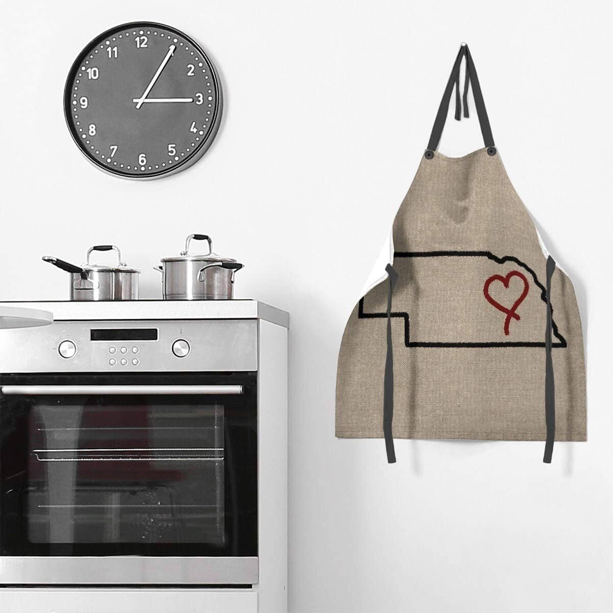 Misc Nebraska Love Apron 27 x 30 Tan