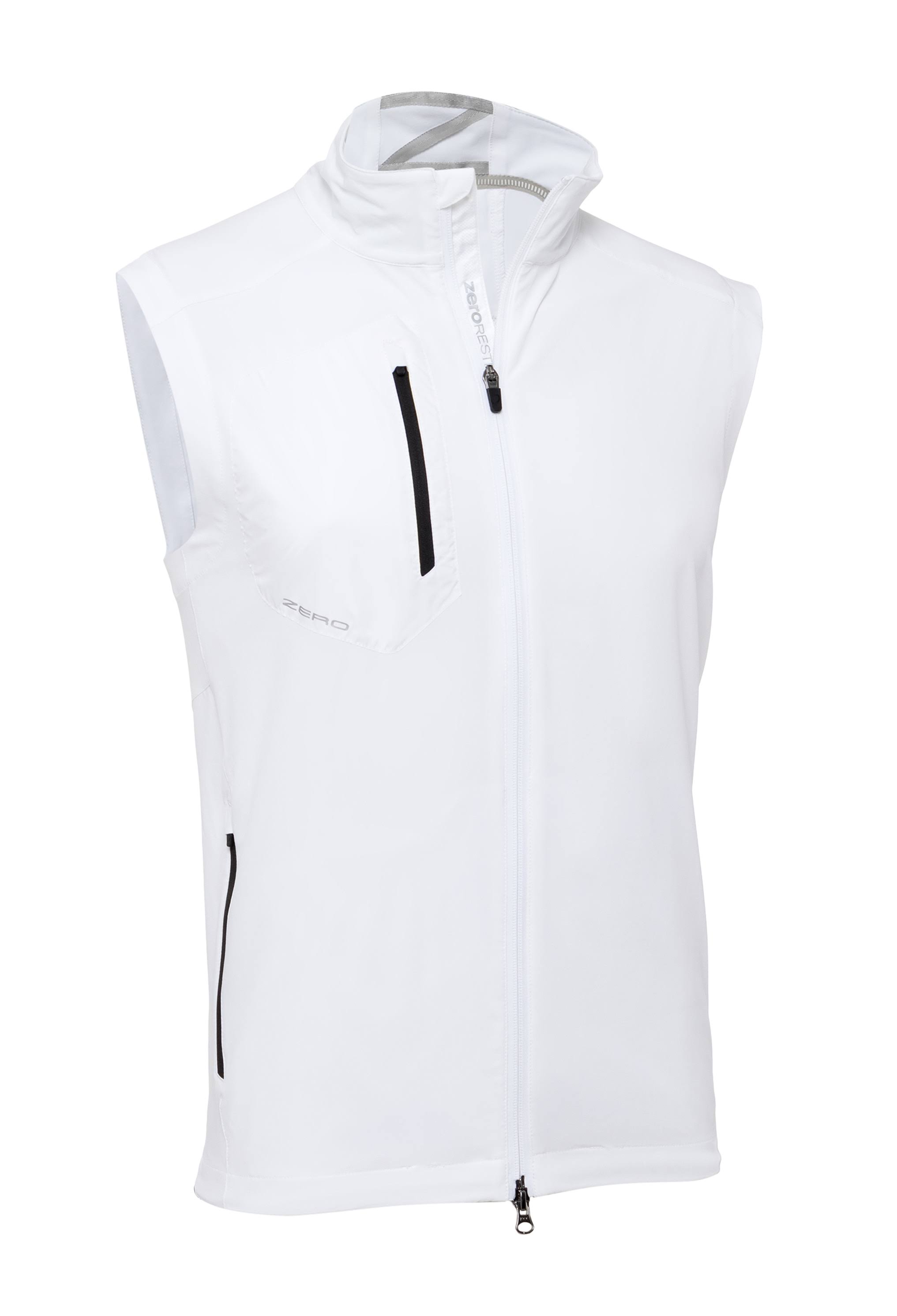 Zero Restriction Men's Z700 Full Zip Vest White S