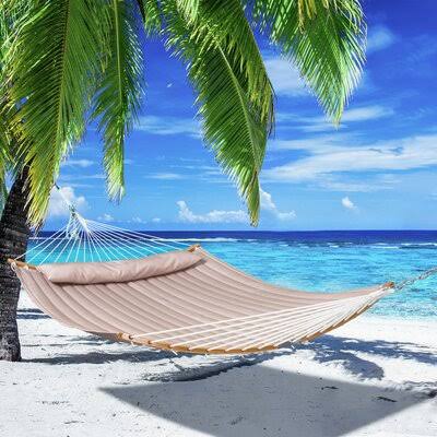 Croyle Quilted Fabric Double Classic Hammock Freeport Park Color: Light Brown