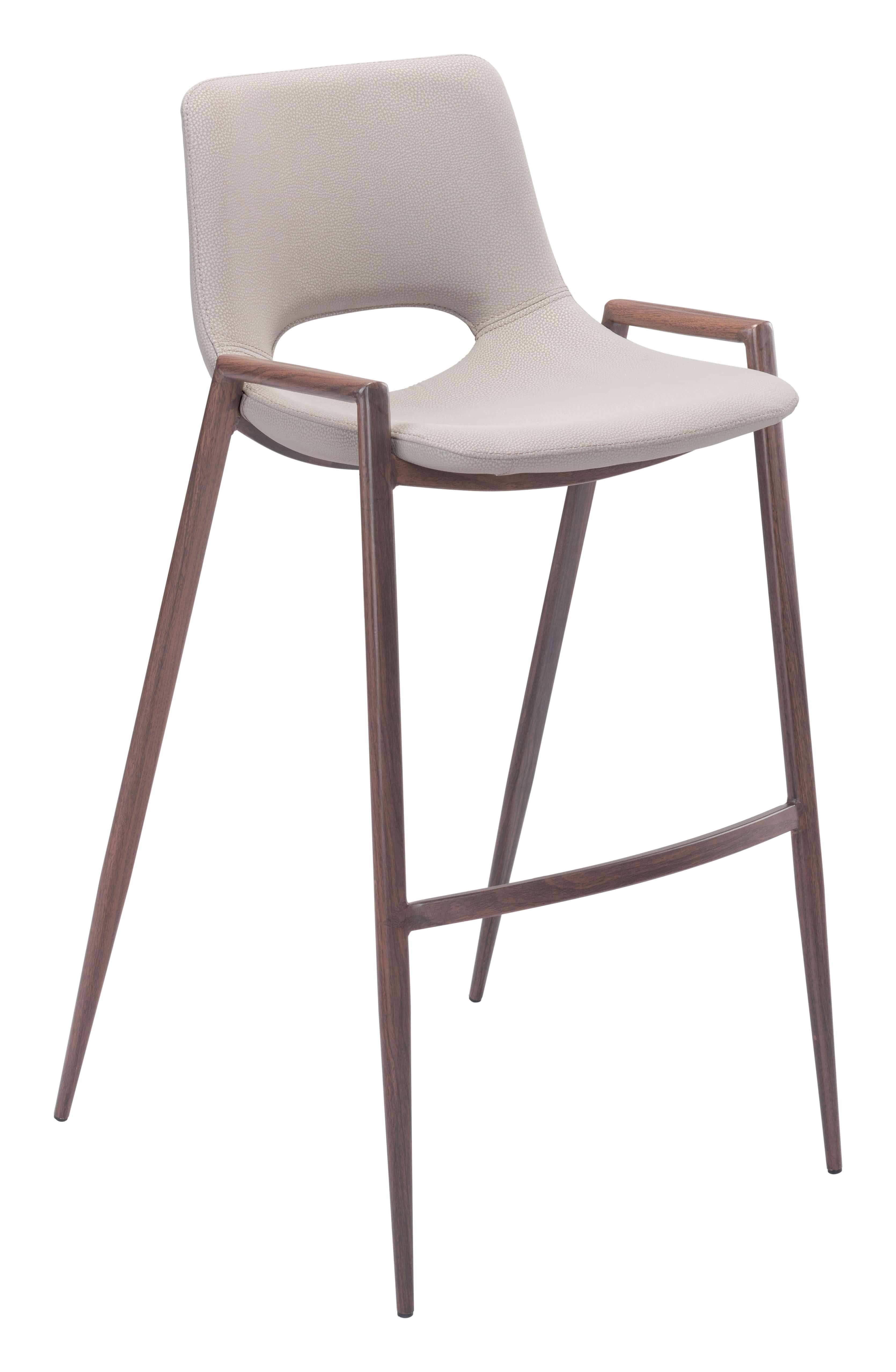 Zuo Desi Bar Chair, Set of 2 - Beige