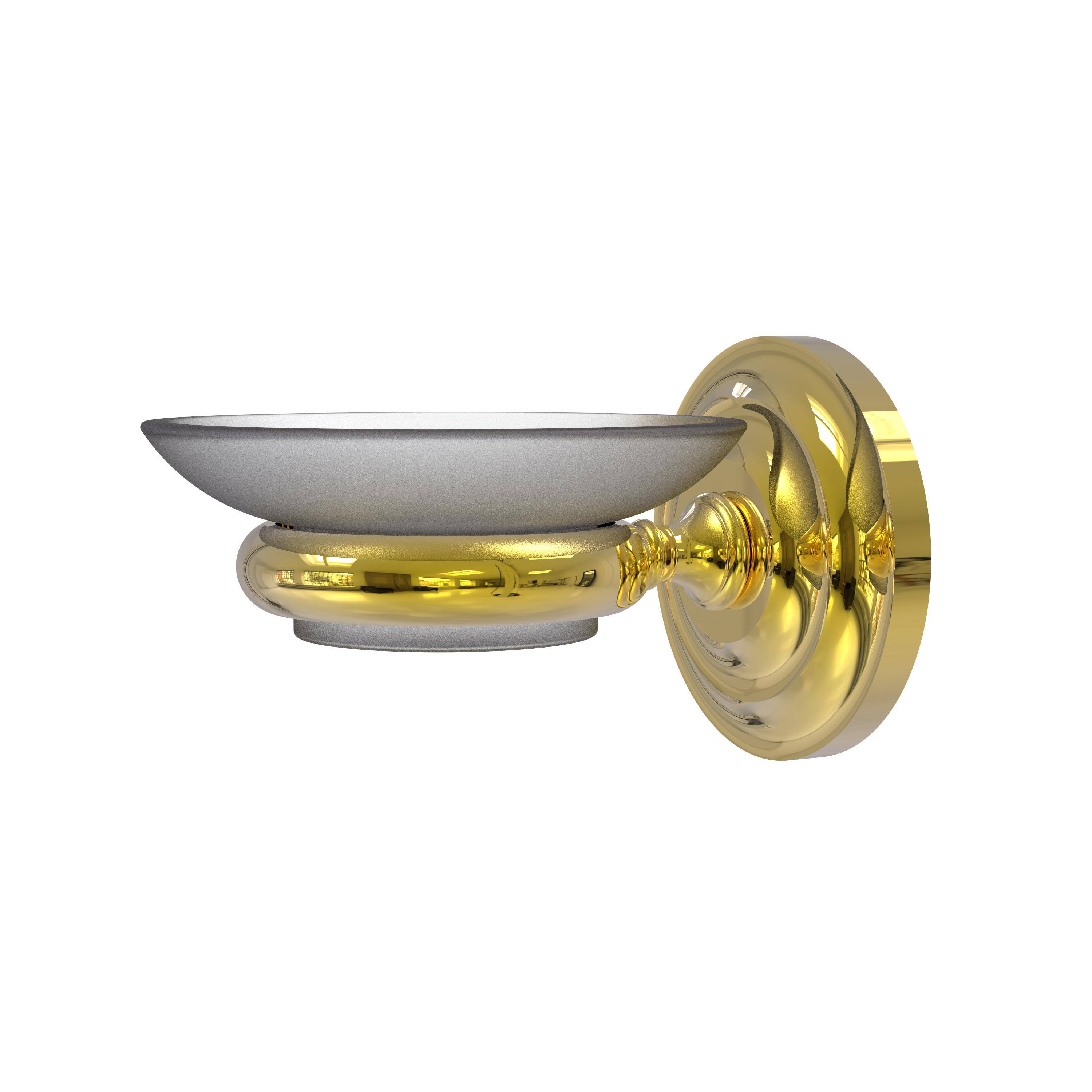 Allied Brass PQN-62-PB Prestige Que New Collection Wall Mounted Soap Dish, Polished