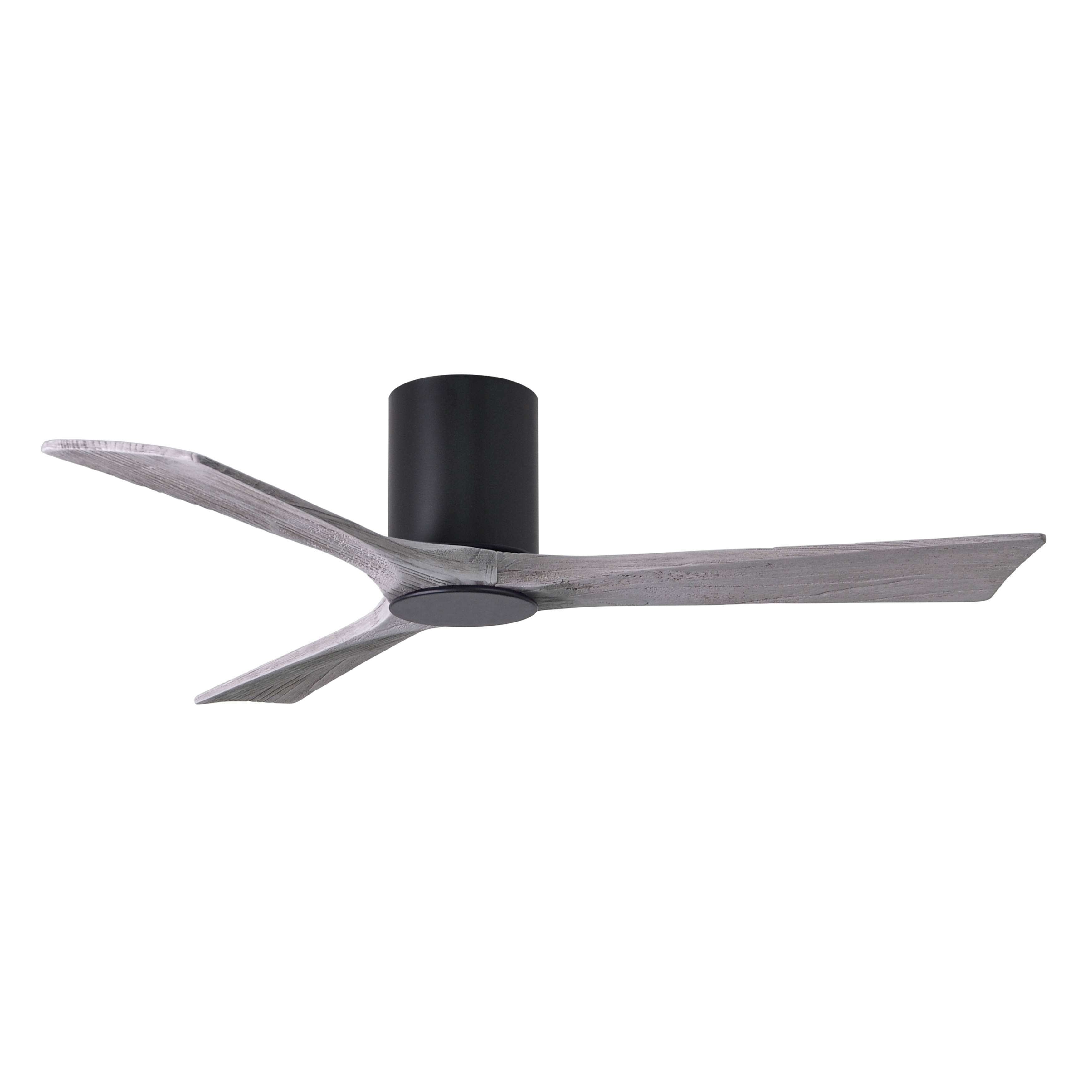Irene Hugger Ceiling Fan with Light by Matthews Fan Company, Matte Black, IR3HLK-BK-BW-52