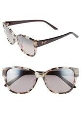 Women&s Maui Jim Summer Time 54mm PolarizedPlus2 Cat Eye Sunglasses - White Tokyo Tortoise/ Grey