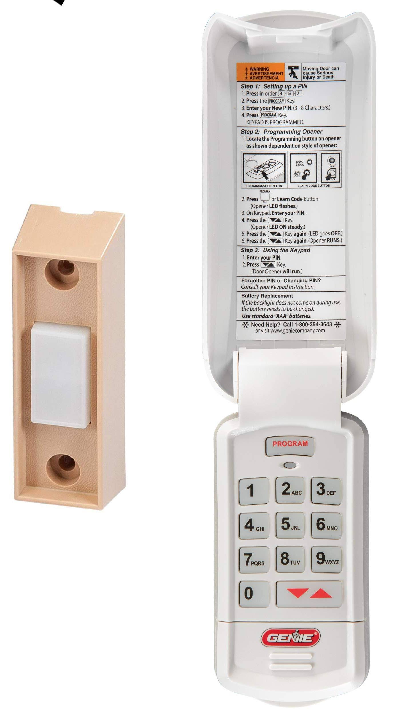 Genie Garage Door Opener Keyless Entry and Universal Push Button Pack