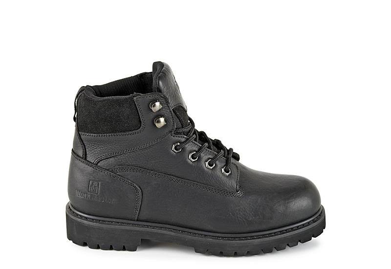 Work Master Stg-0225041Bk-130 Work Boots,steel Toe,6In,black,13,pr