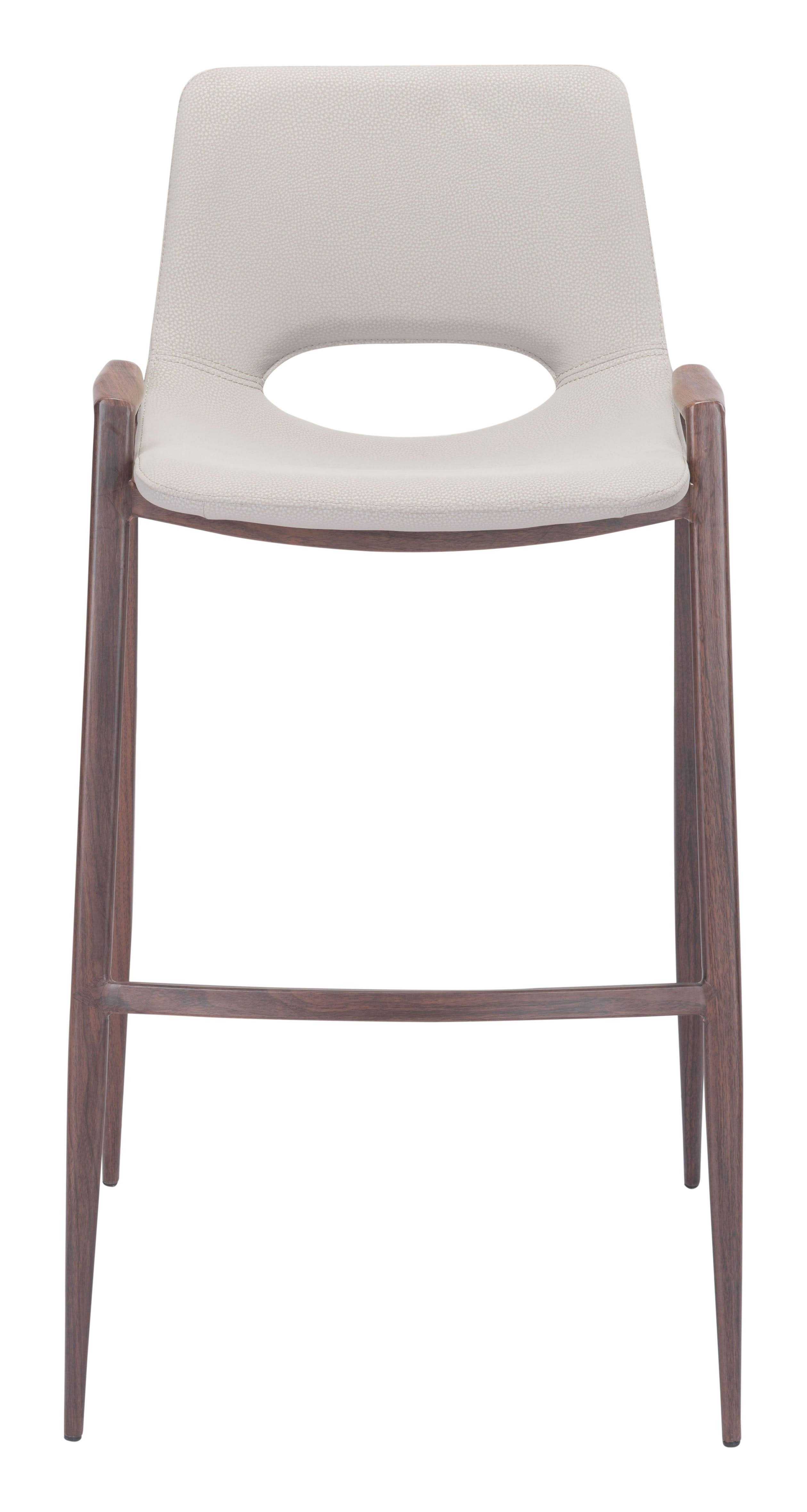 Zuo Desi Bar Chair, Set of 2 - Beige