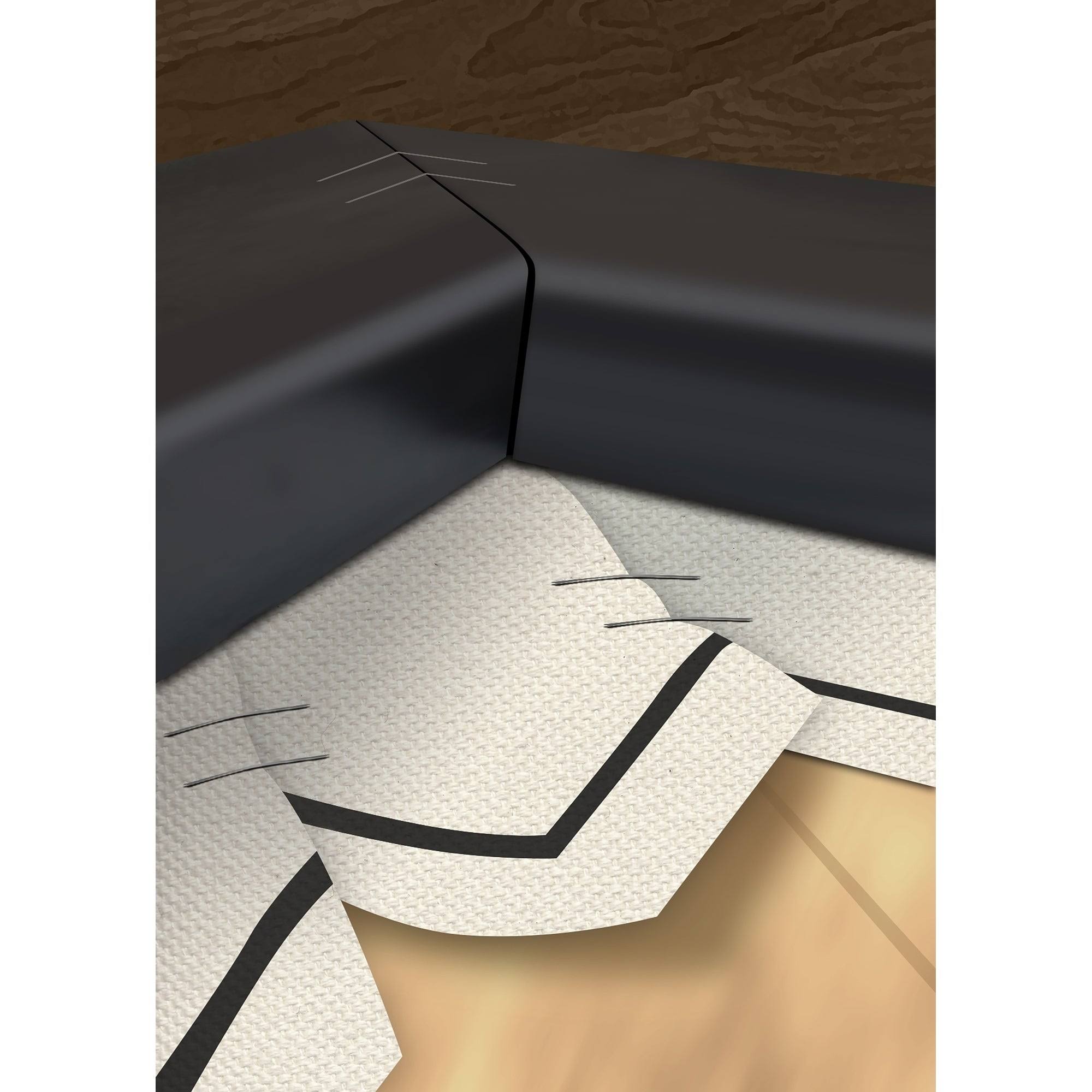 ArtWall Scott Medwetz's 'Gold Water Tips' Gallery Wrapped Floater-framed Canvas, 18 x 36