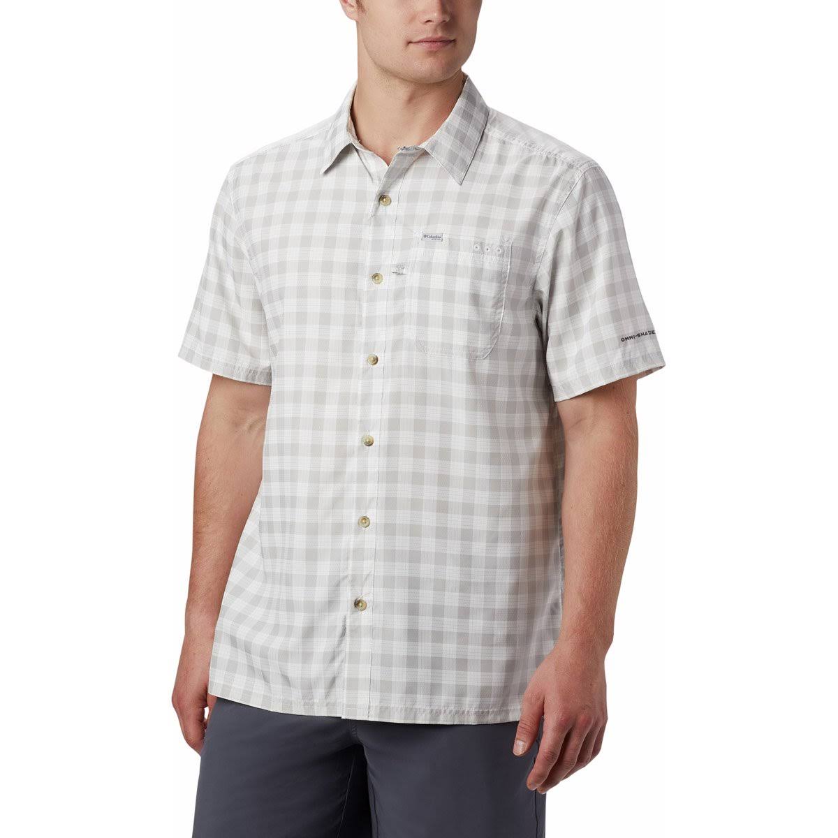 Columbia Super Slack Tide Camp Shirt Men's (Cool Grey Palaka Plaid)