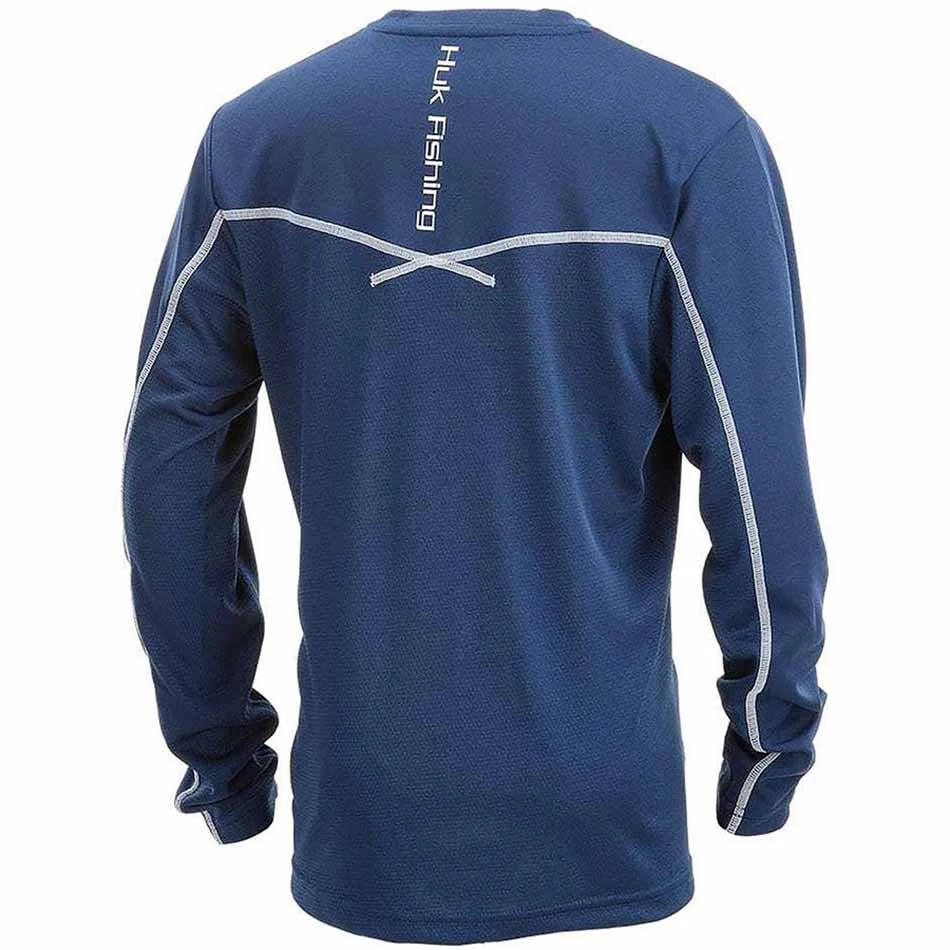 Huk Youth Icon x Long Sleeve Shirt Dark Blue / YM