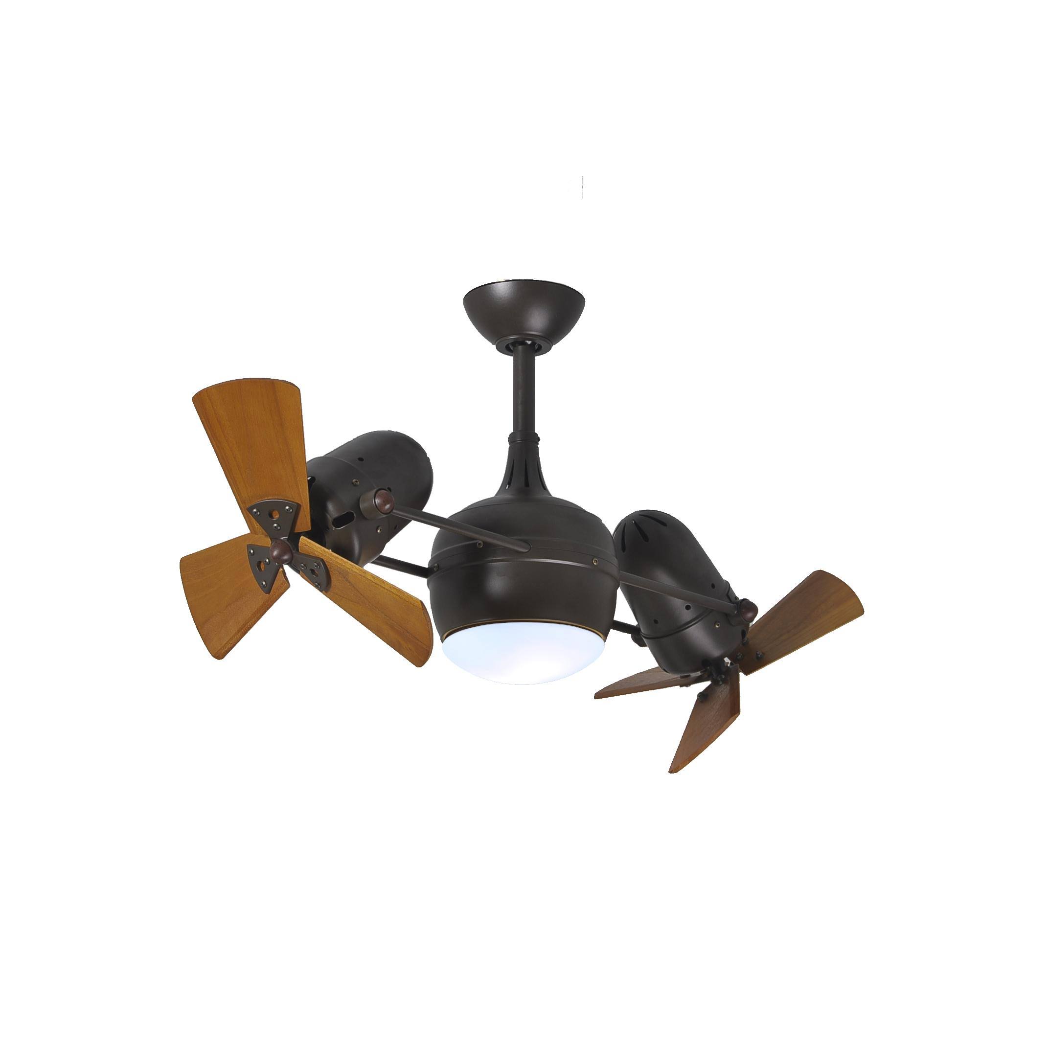 Matthews Fan DGLK-TB-WD Dagny Ceiling Fan with Light Kit-Textured Bronze-Wood Blades