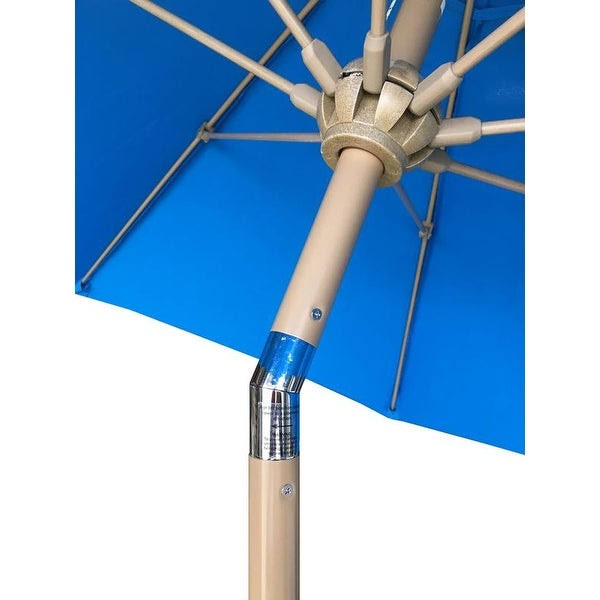 Tropishade Patio Umbrella, Rotational Autotilt with Blue Cover - Beige