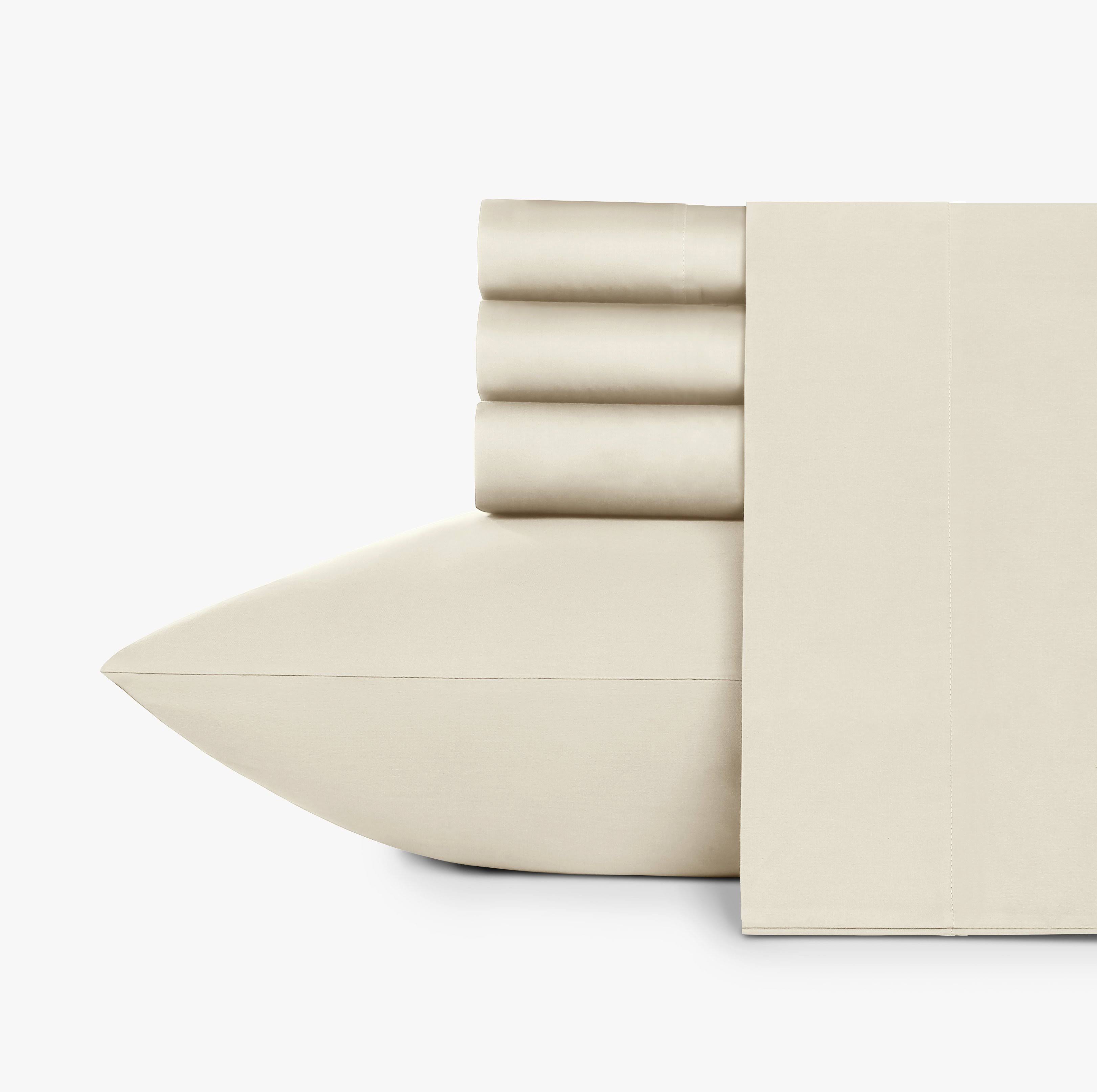 California Design Den Ultra Luxe Smooth Sateen Sheet Set Split King / Ivory / Sheet Set - 100% Sateen Cotton - 1000 Thread Count