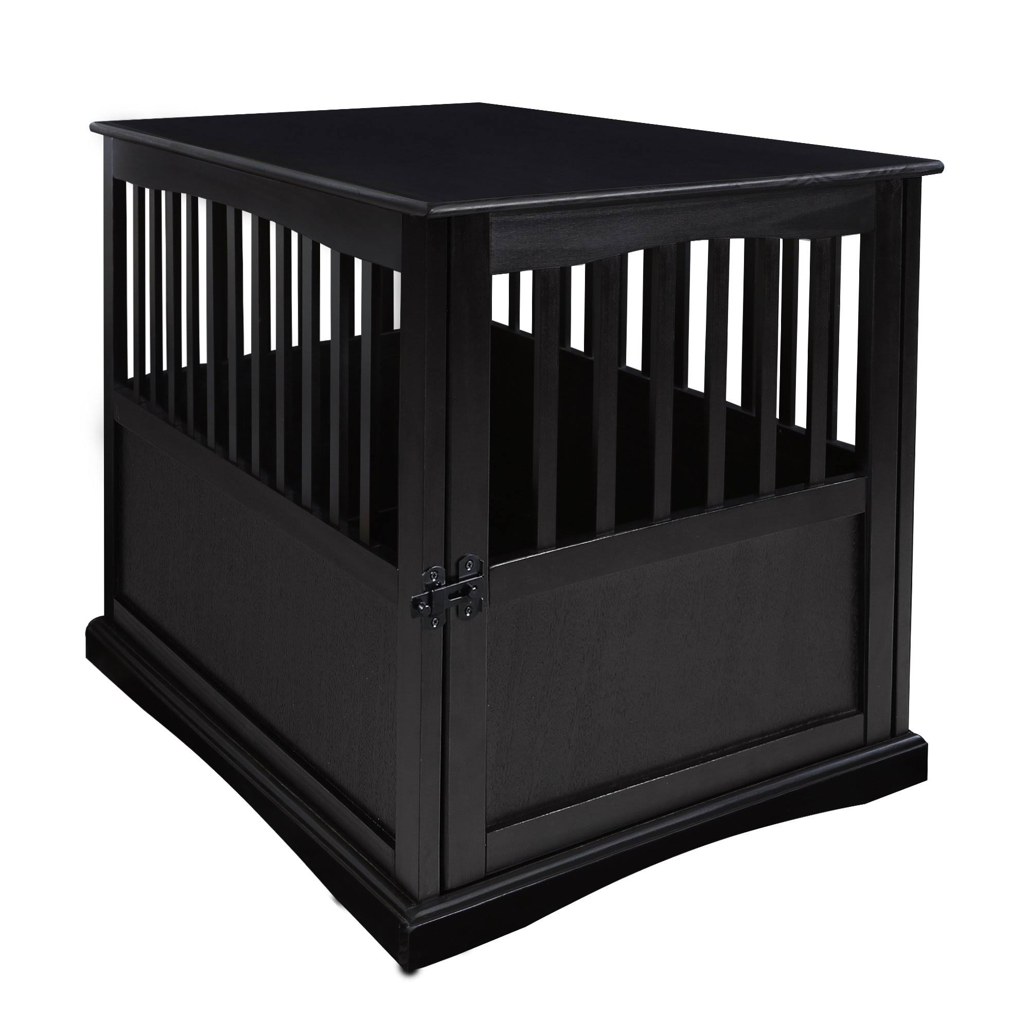 Casual Home End Table Pet Crate, Black (New)