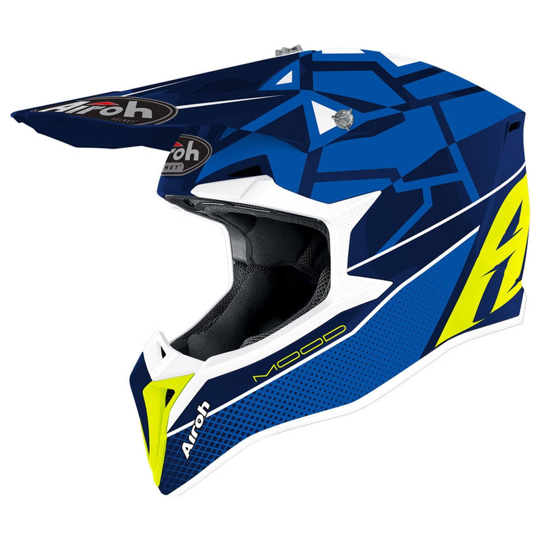 Airoh Wraap Mood Motocross Helmet, Blue, Size M