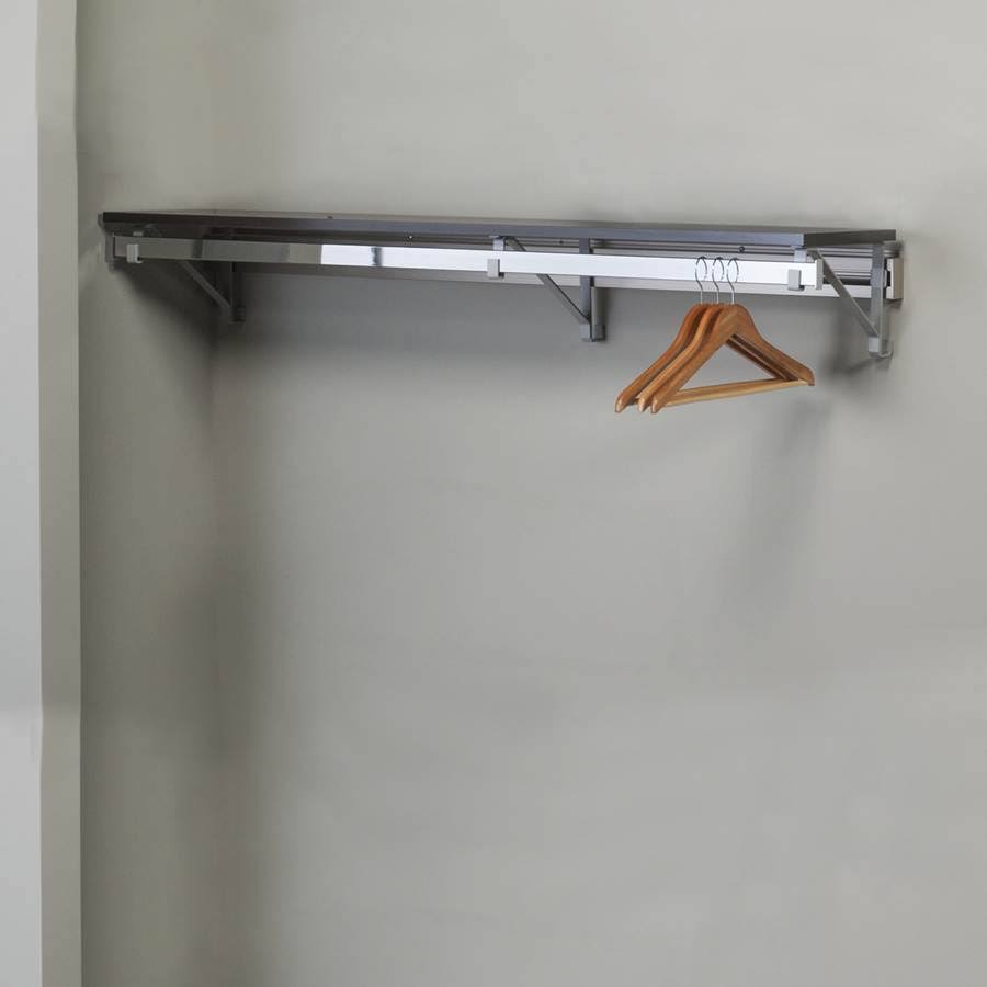 A Space Heavy Duty Closet System in Espresso and Silver