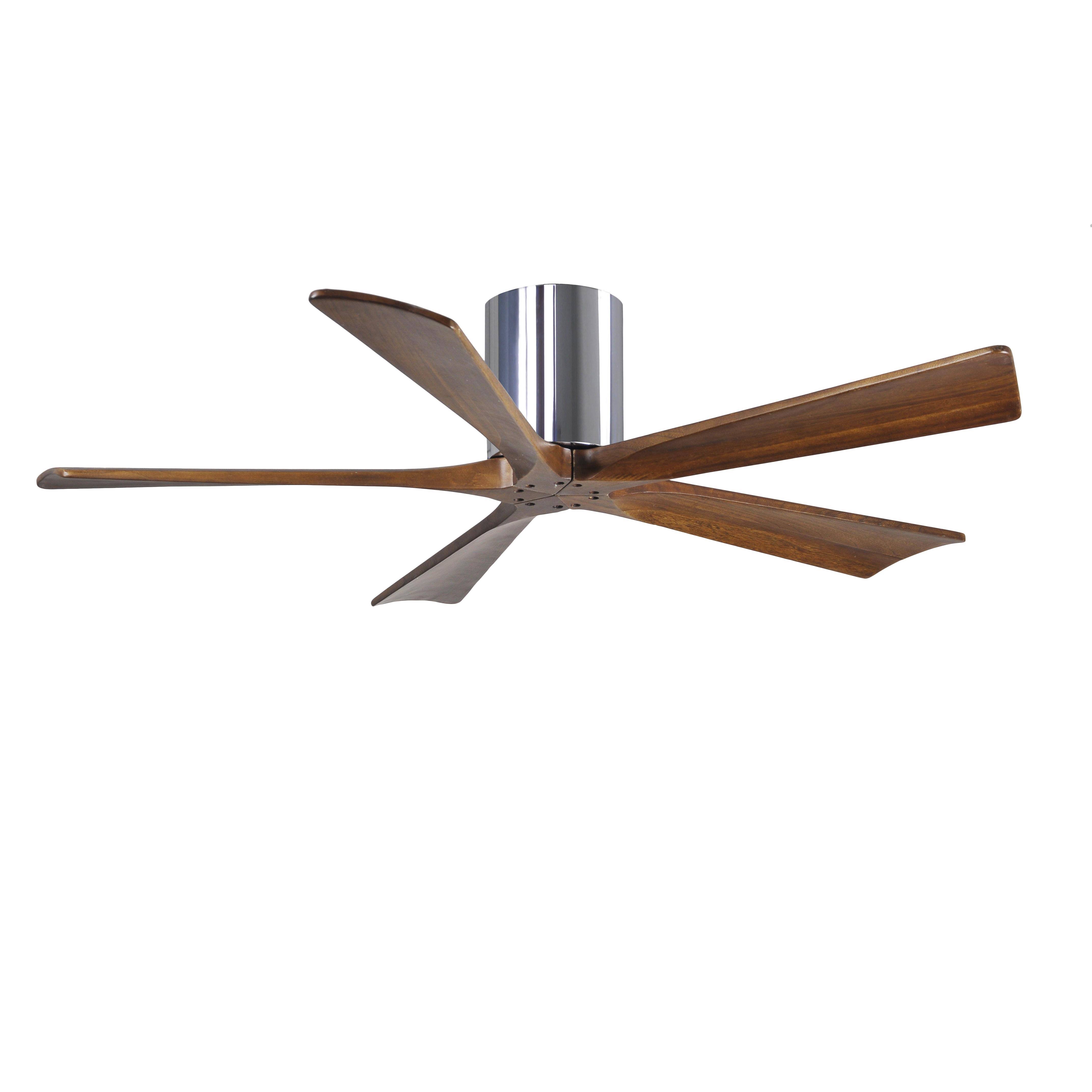 Matthews Fan Company IR5H-CR-52 Irene 52 inch 5 Blade Hugger-Style Ceiling Fan in Polished Chrome