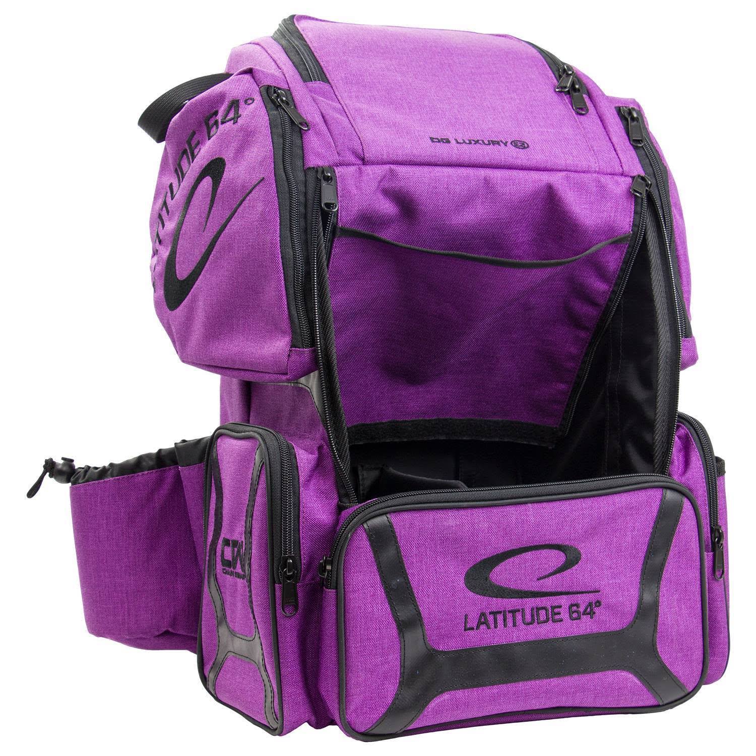 Latitude 64 DG Luxury E3 Backpack Disc Golf Bag - Purple/Black