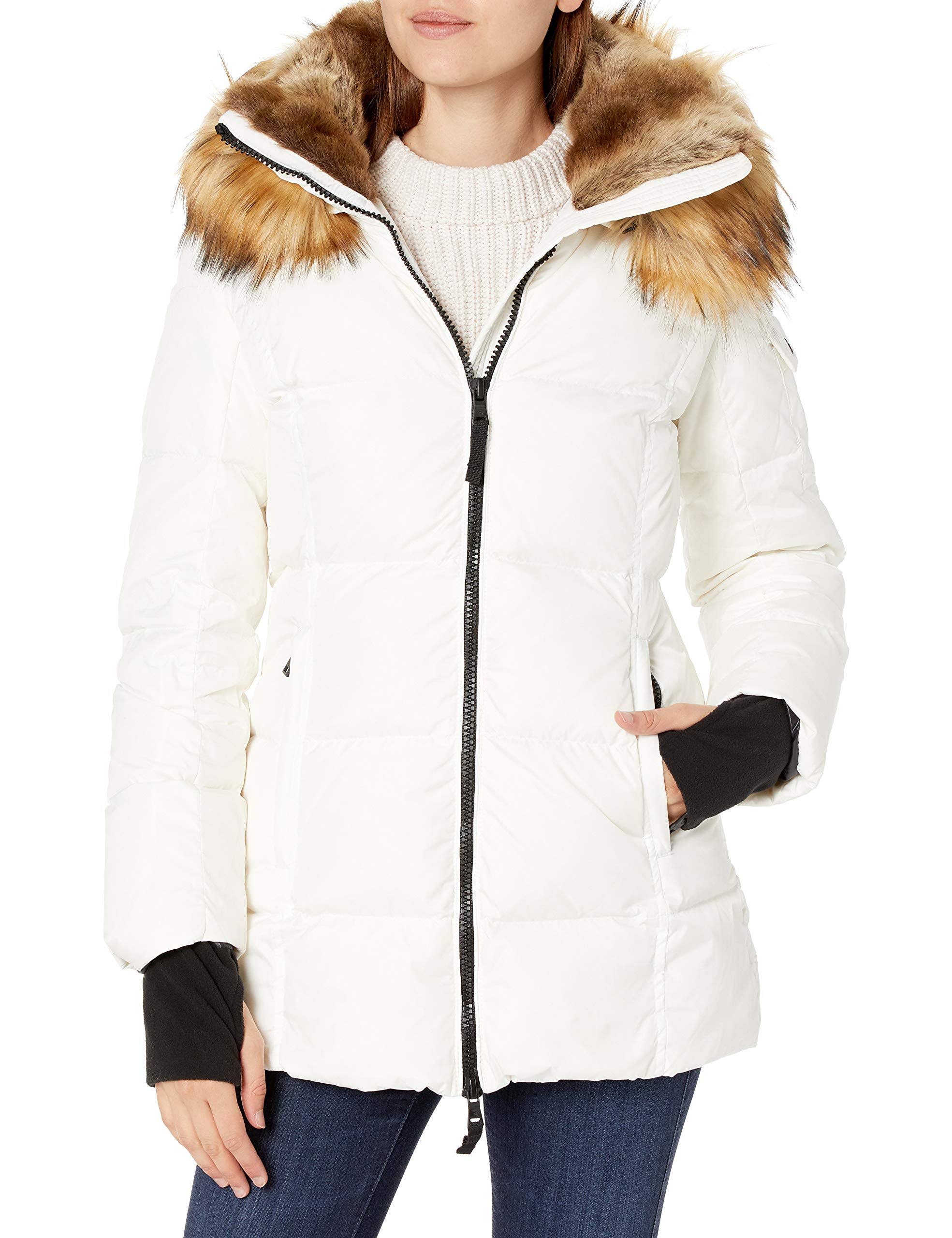 S13 Women's Faux Fur Gramercy Midlength Down Puffer Coat