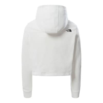 The North Face Drew Peak Crop Hoodie White Girls - XL