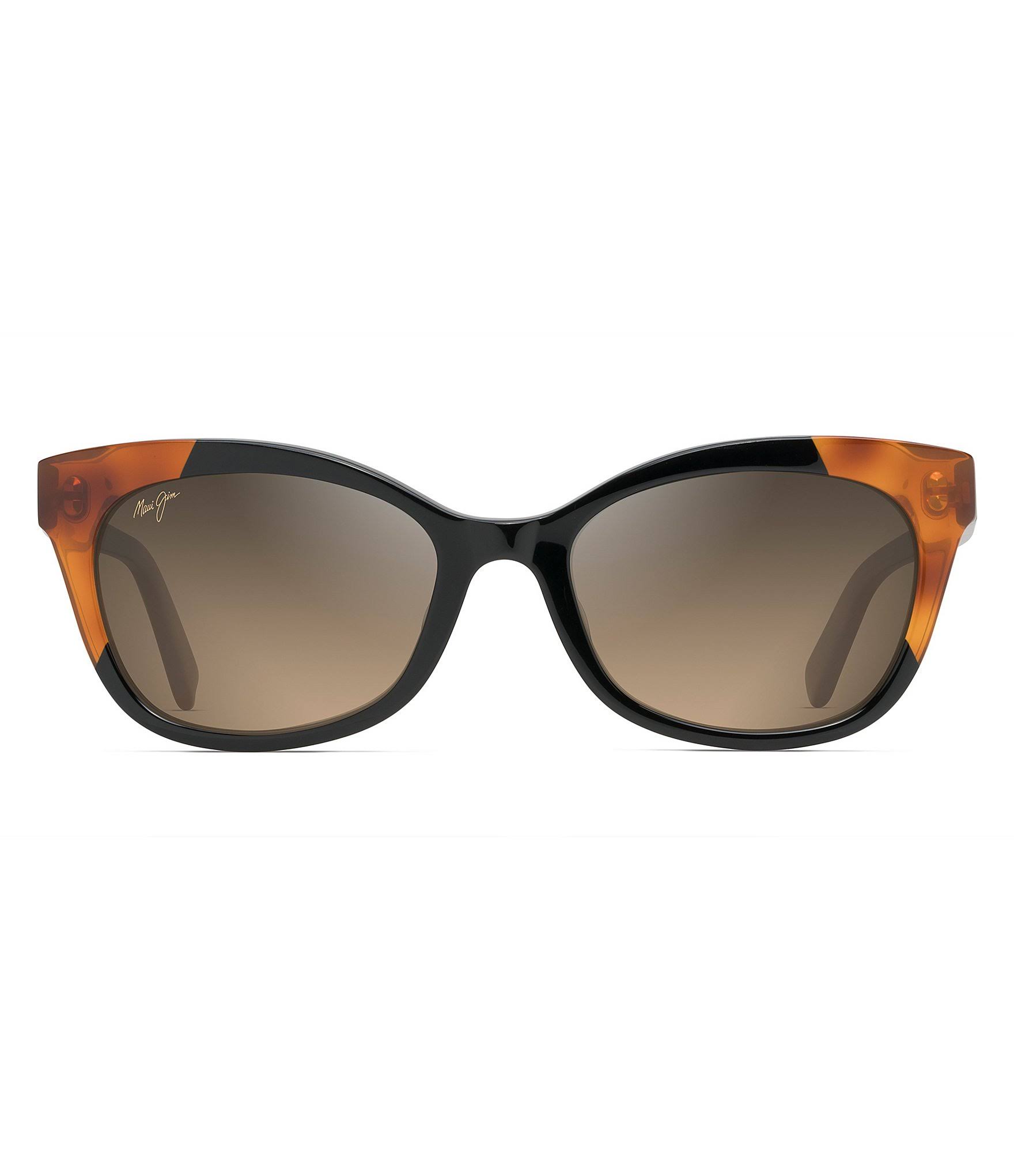 Maui Jim Ilima Sunglasses Gloss Black with Bourbon Tortoise / HCL Bronze