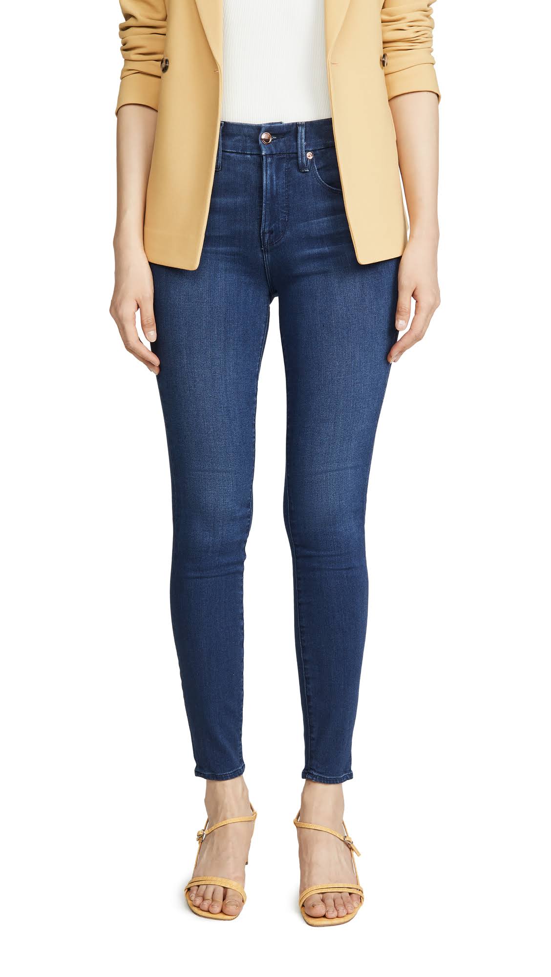 Good American Good Legs Skinny Jeans, Blue370, Women's, 8
