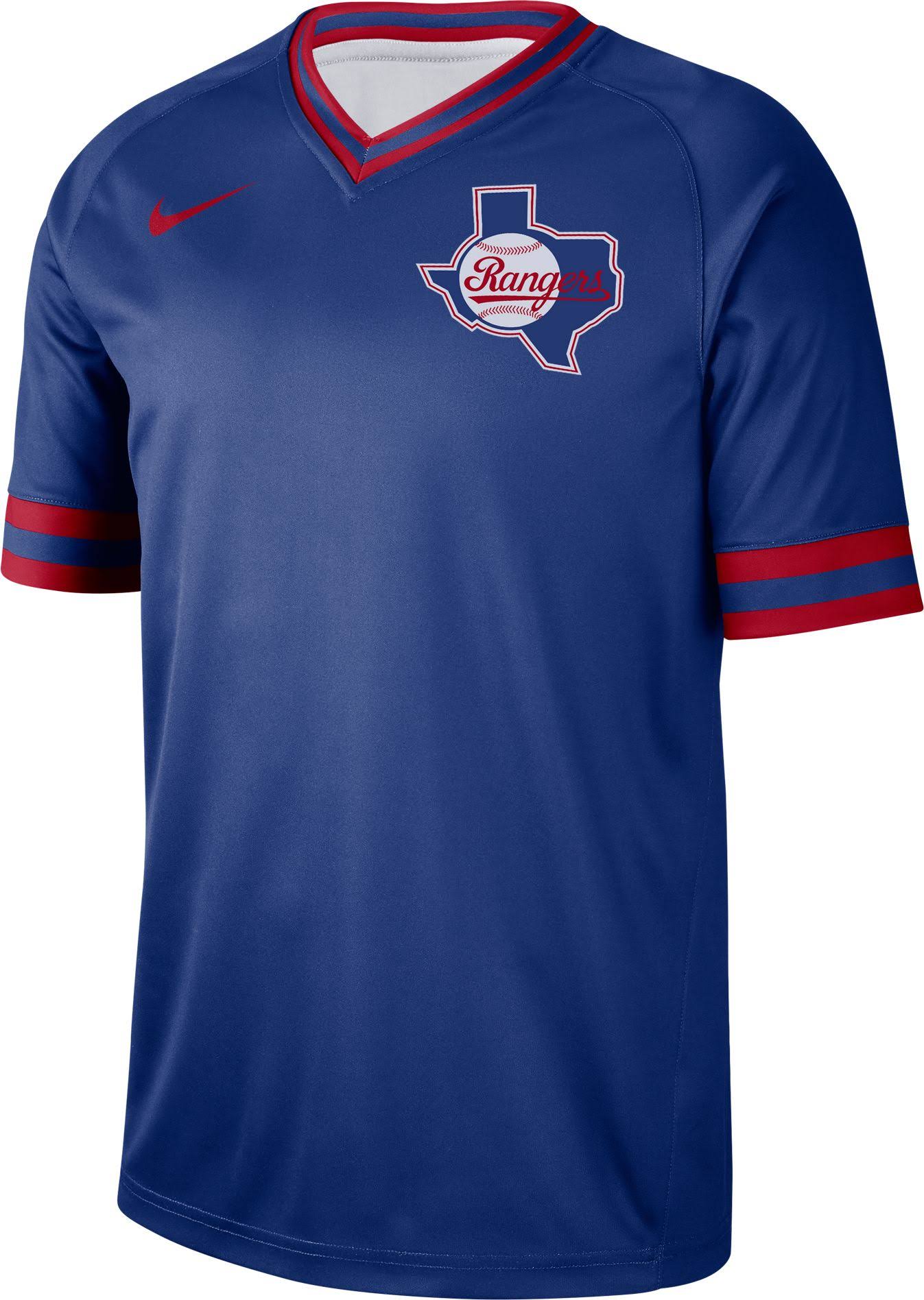 Men's Nike Royal Texas Rangers Cooperstown Collection Legend V-Neck Jersey Size: Small