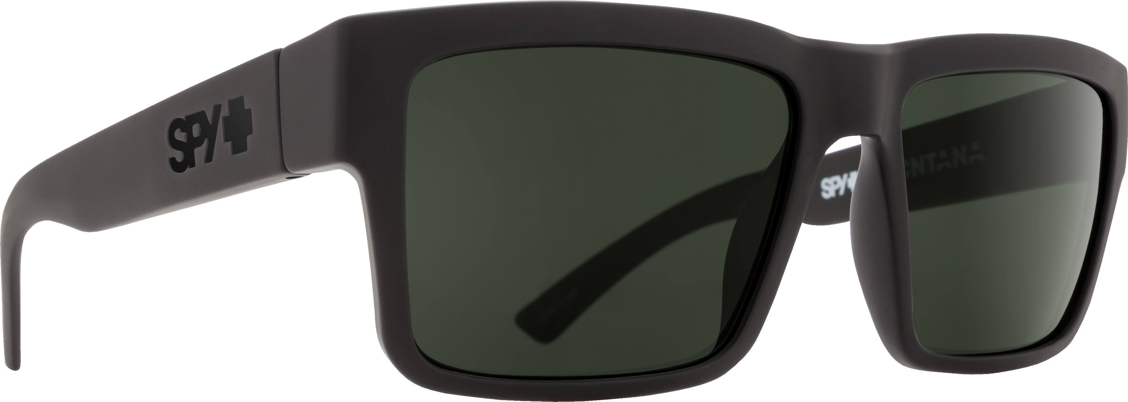 Spy Montana Sunglasses Soft Matte Black/Happy Gray Green