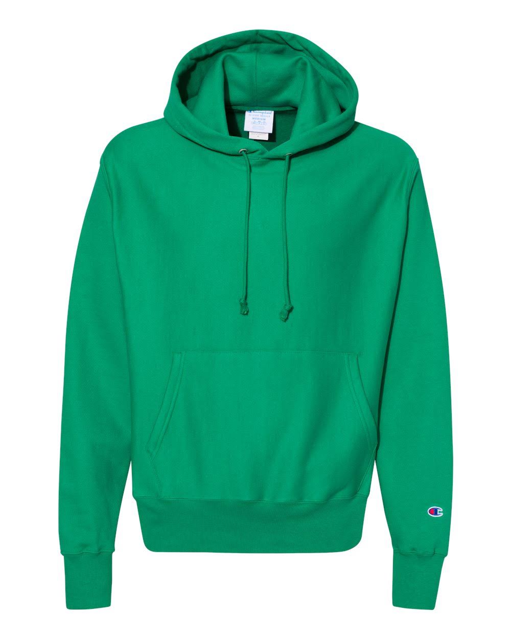 Champion S101 REVERSE Weave Hooded Sweatshirt - Kelly Green L