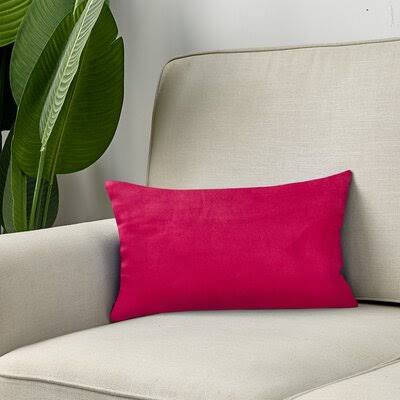 Kade Rectangular Velvet Pillow Cover u0026 Insert Gold Flamingo Color: Fushia