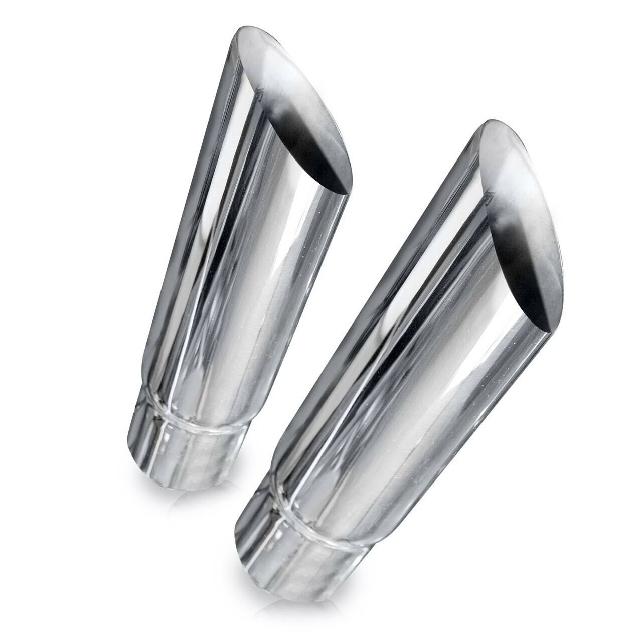 Stainless Works 7030200 Slash Cut Exhaust Tips 2in ID Inlet