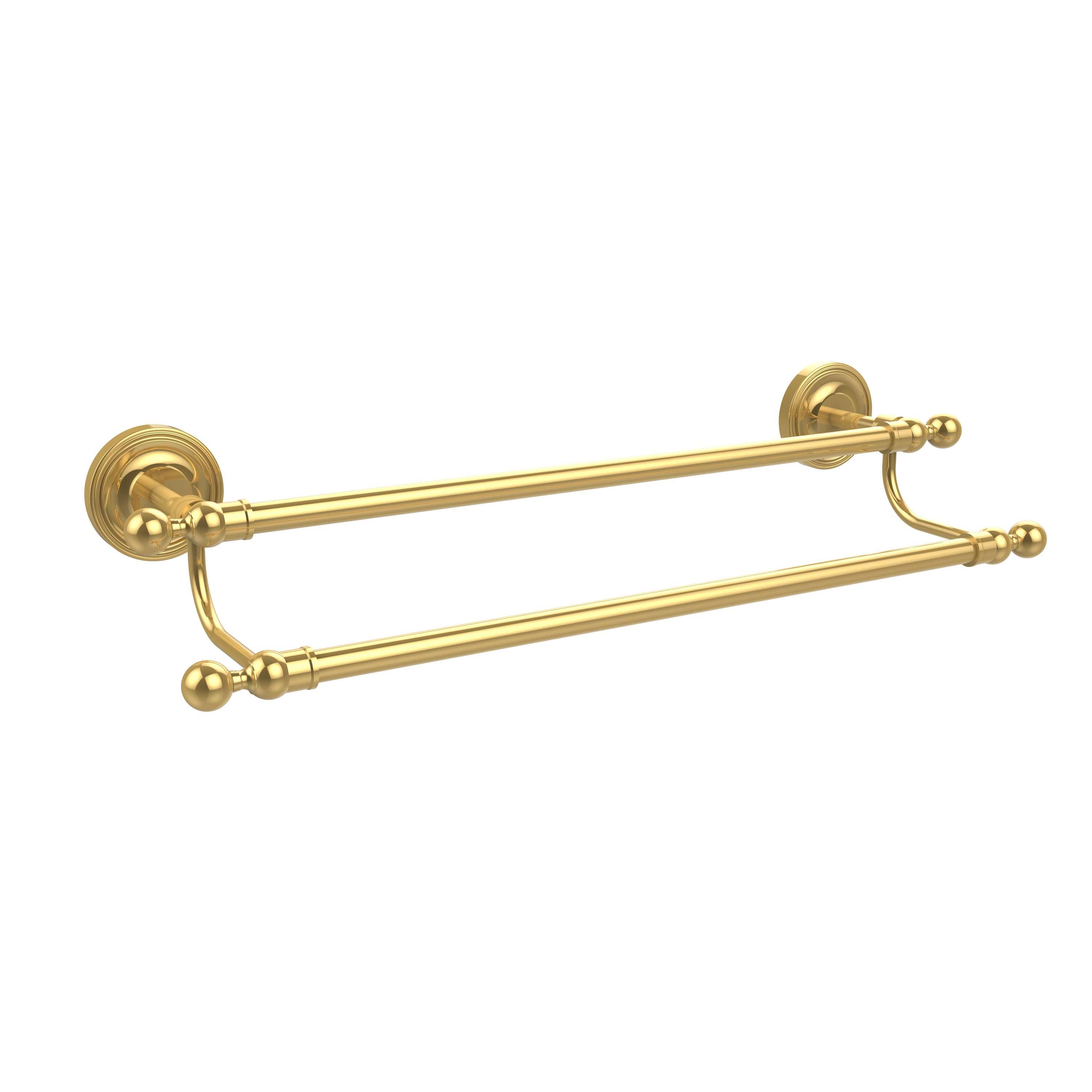 Allied Brass R-72/18-UNL Regal Collection 18 inch Double Towel Bar, Unlacquered Brass