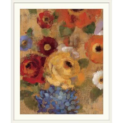 &Jacquard Floral I& by Silvia Vassileva Painting Print Great Big Canvas Size: 28x22 H x 24x22 W x 1x22 D, Format: White Framed