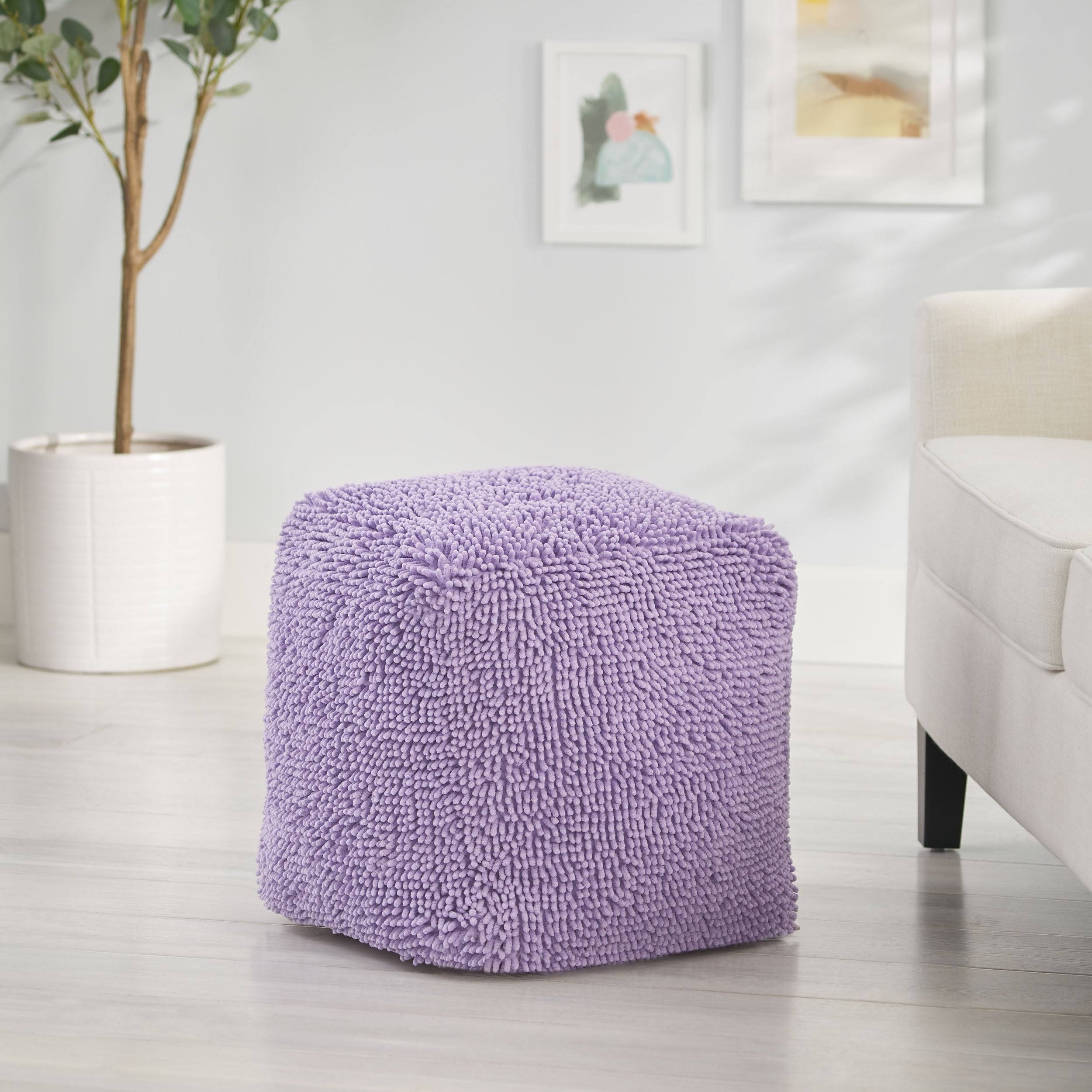 Christopher Knight Home Moloney Pouf, Lavender