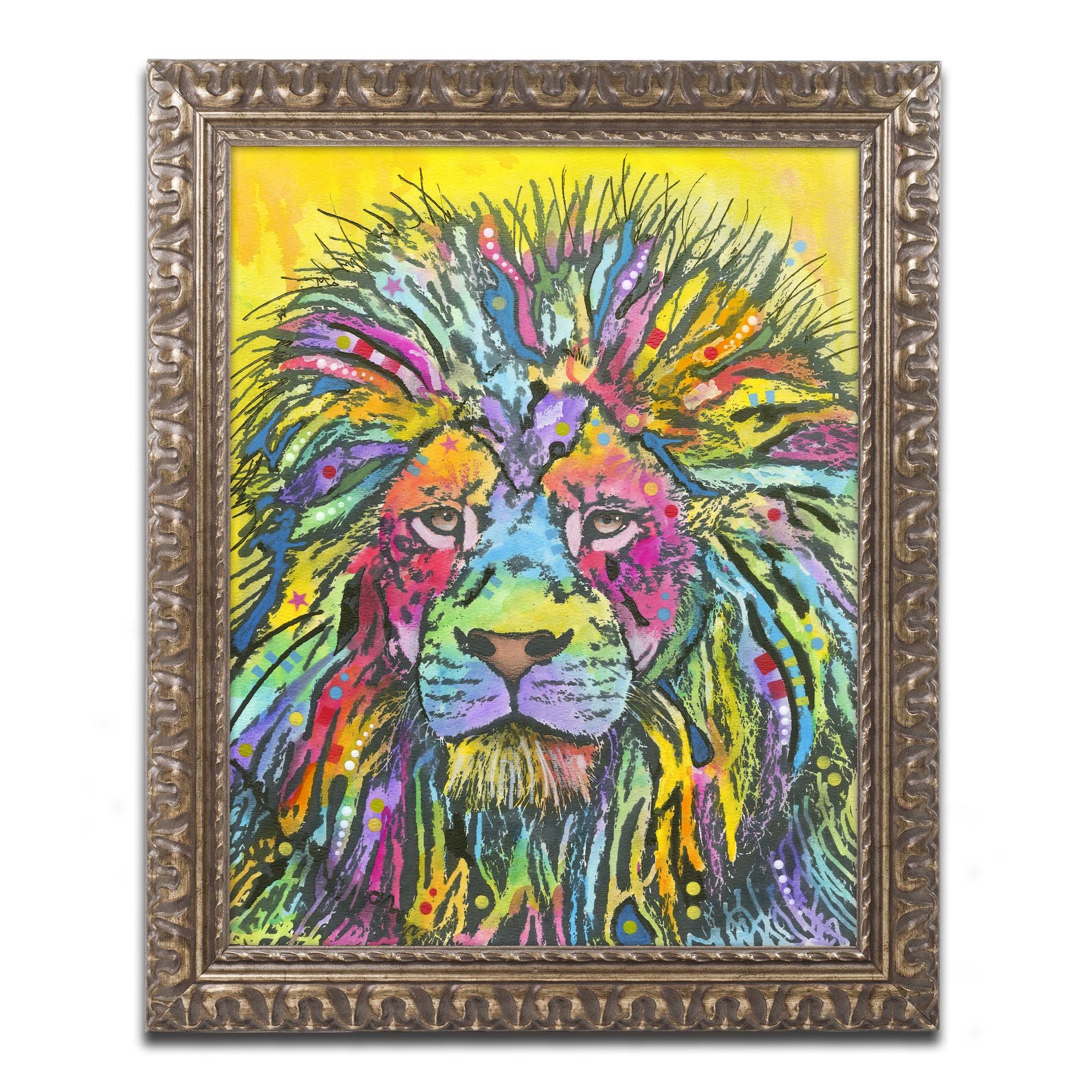 Trademark Art Lion Good Gold Ornate Framed Art by Dean Russo
