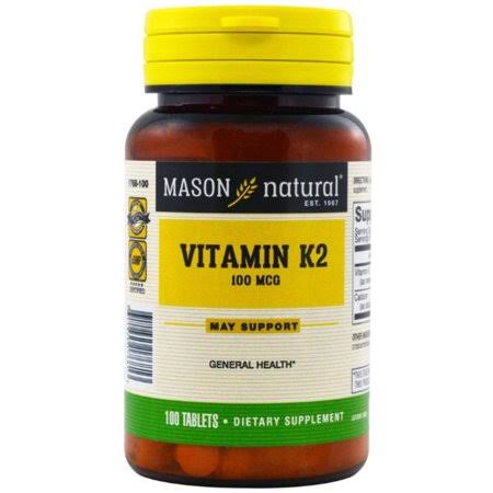 6 Pack - Mason Natural Vitamin K2 100 mcg, 100 ea