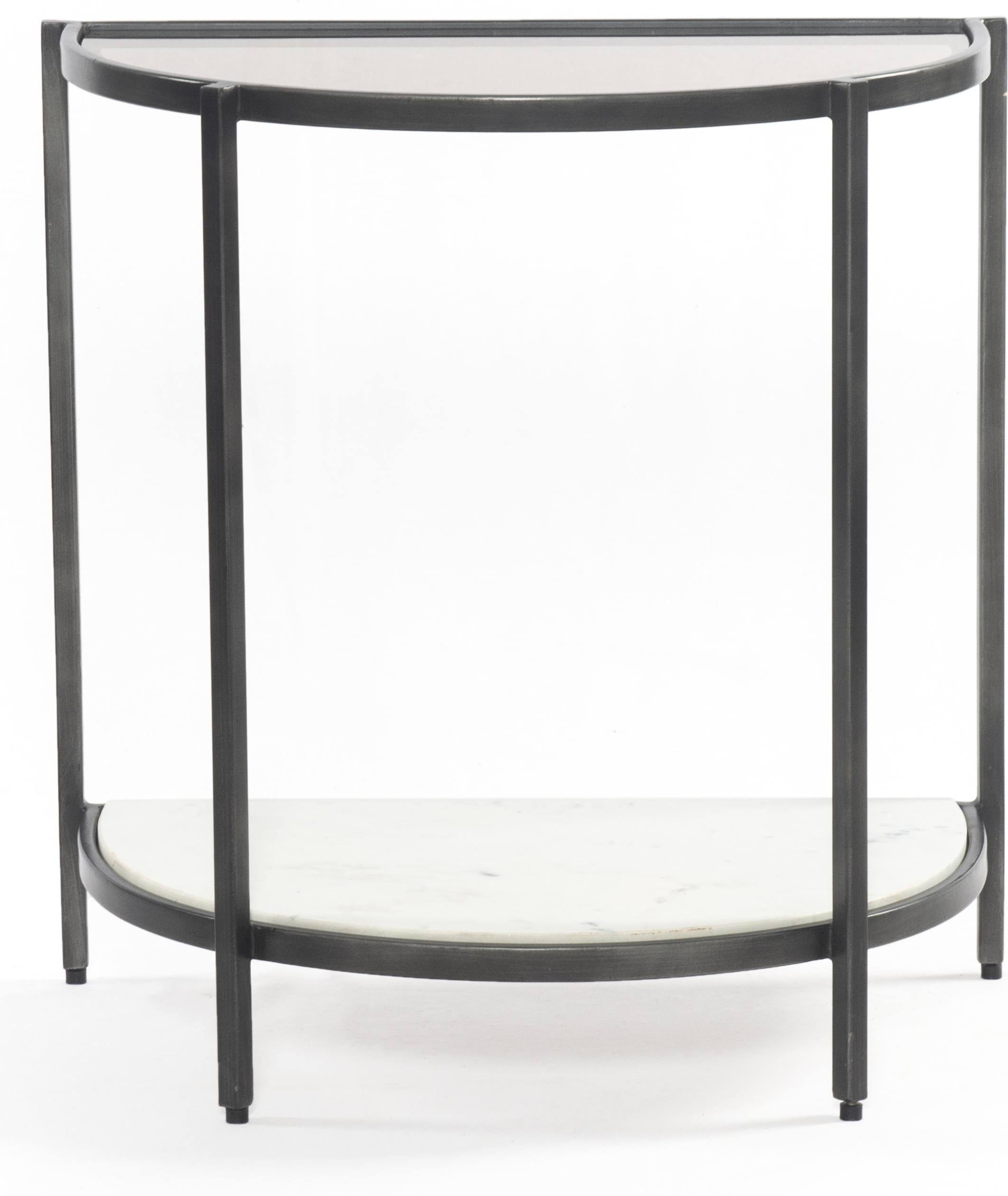 Four Hands Grace End Table Grey Smoked Glass