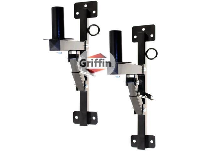 Premium PA Speakers Wall Mount Brackets by Griffin 鈥?Set of 2 Professional All Steel Audio Speaker Holders 鈥?with securing Locki