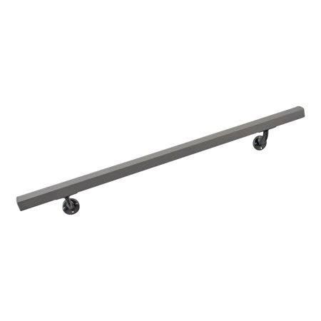 Ahr Aluminum Wall Handrail w/ Mounts (9& Length,Silver)