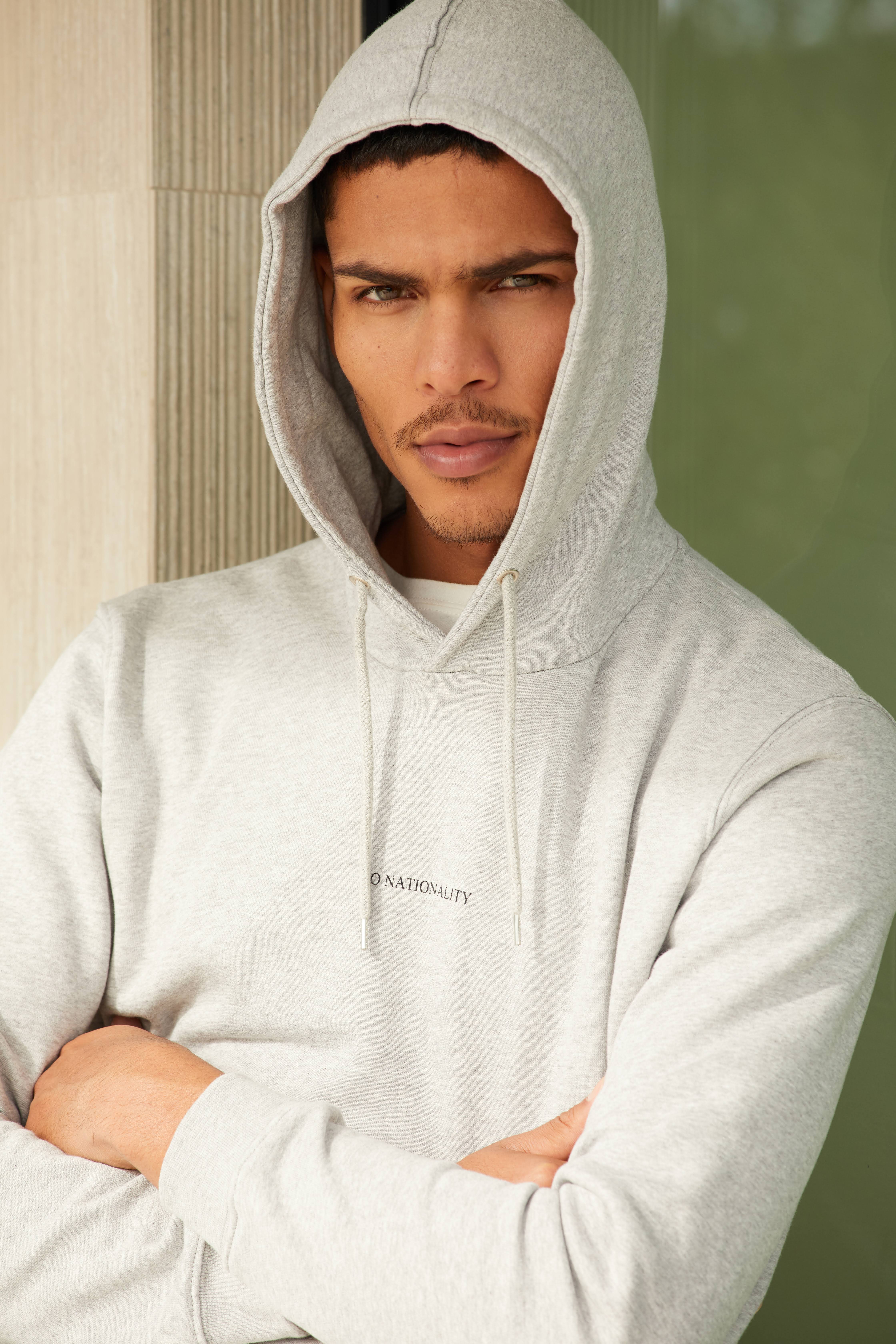 NN07 Barrow Printed Hoodie 3385 Mens