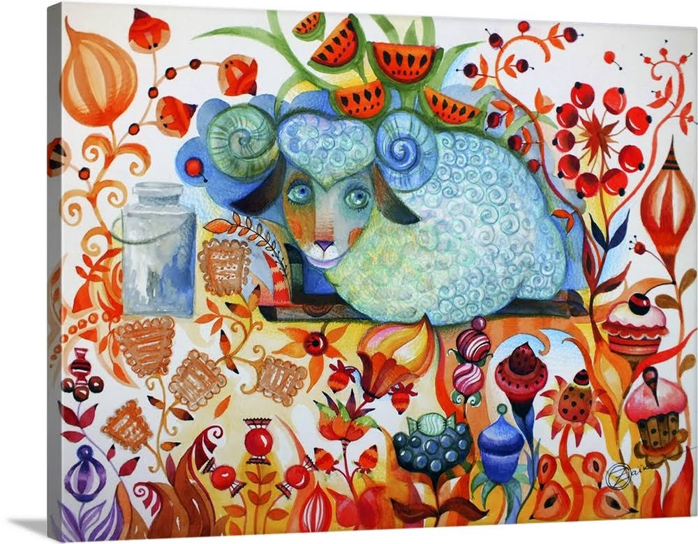 Candy Sheep | Canvas Wall Art | 40x30 | Great Big Canvas