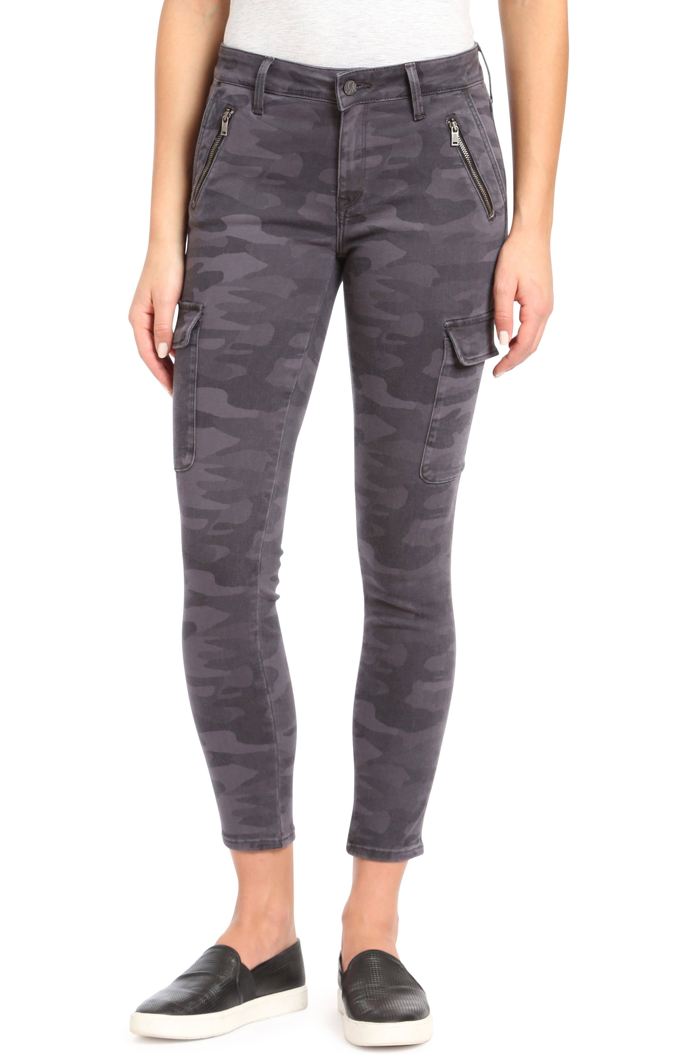 Mavi Juliette Skinny Cargo Jeans in Smoke Camo - Smoke Camo