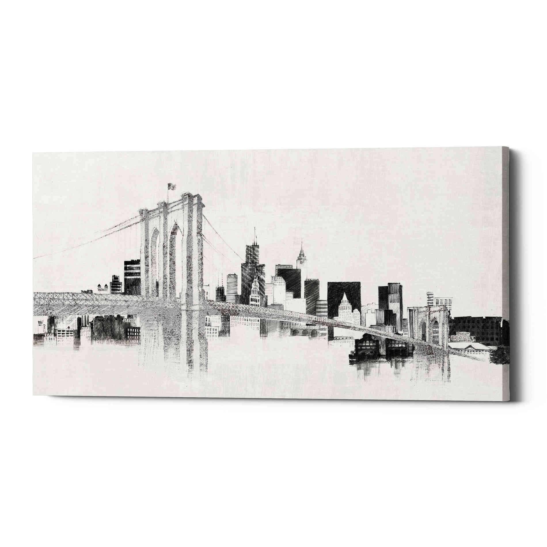 Epic Graffiti 'Skyline Crossing Silver' by Avery Tillmon, Canvas Wall Art, 20 inchx40 inch, Size: 20 x 40