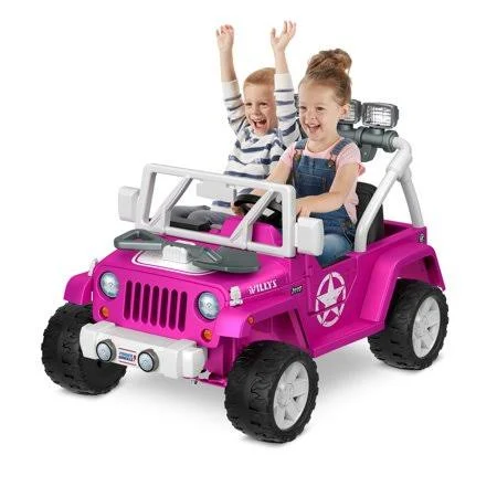 Power Wheels Jeep Wrangler Willys Pink - GNL69