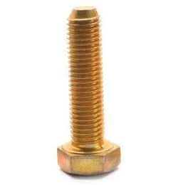 9/16 inch-12 x 2 1/2 inch (PT) Coarse Thread Grade 8 Hex Cap Screw (Bolt) - USA Alloy Steel Yellow Zinc Plated Pk 87