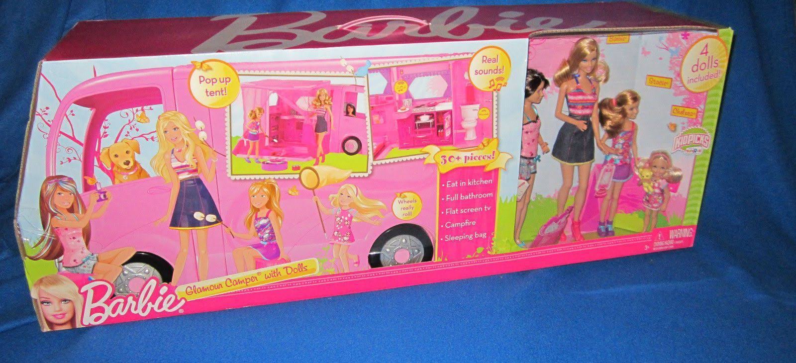 Barbie Glamour Camper Exclusive Set with 4 Dolls
