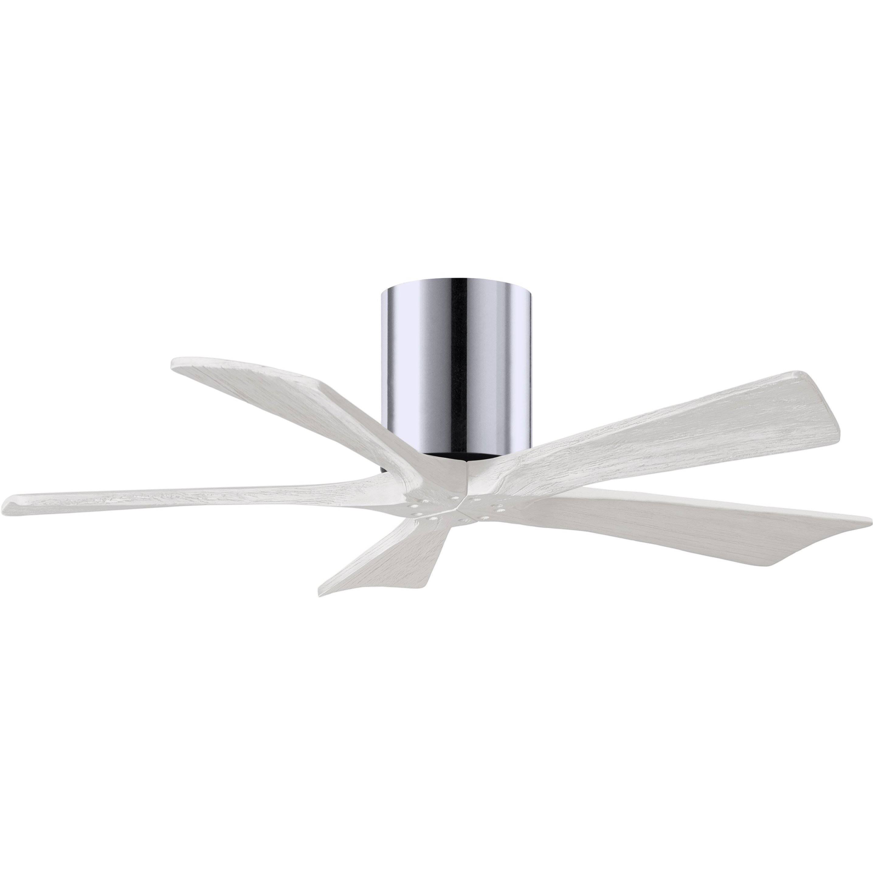Irene Hugger Ceiling Fan by Matthews Fan Company, Polished Chrome, IR5H-CR-MWH-42
