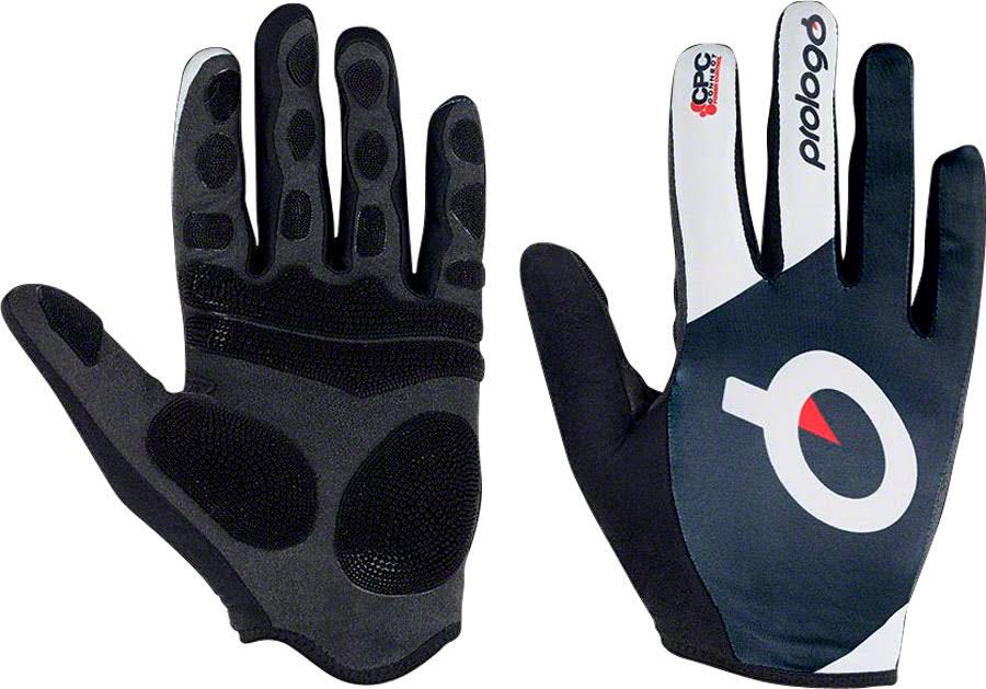 Prologo CPC Cycling Glove Full Finger: Black with White Logo - L
