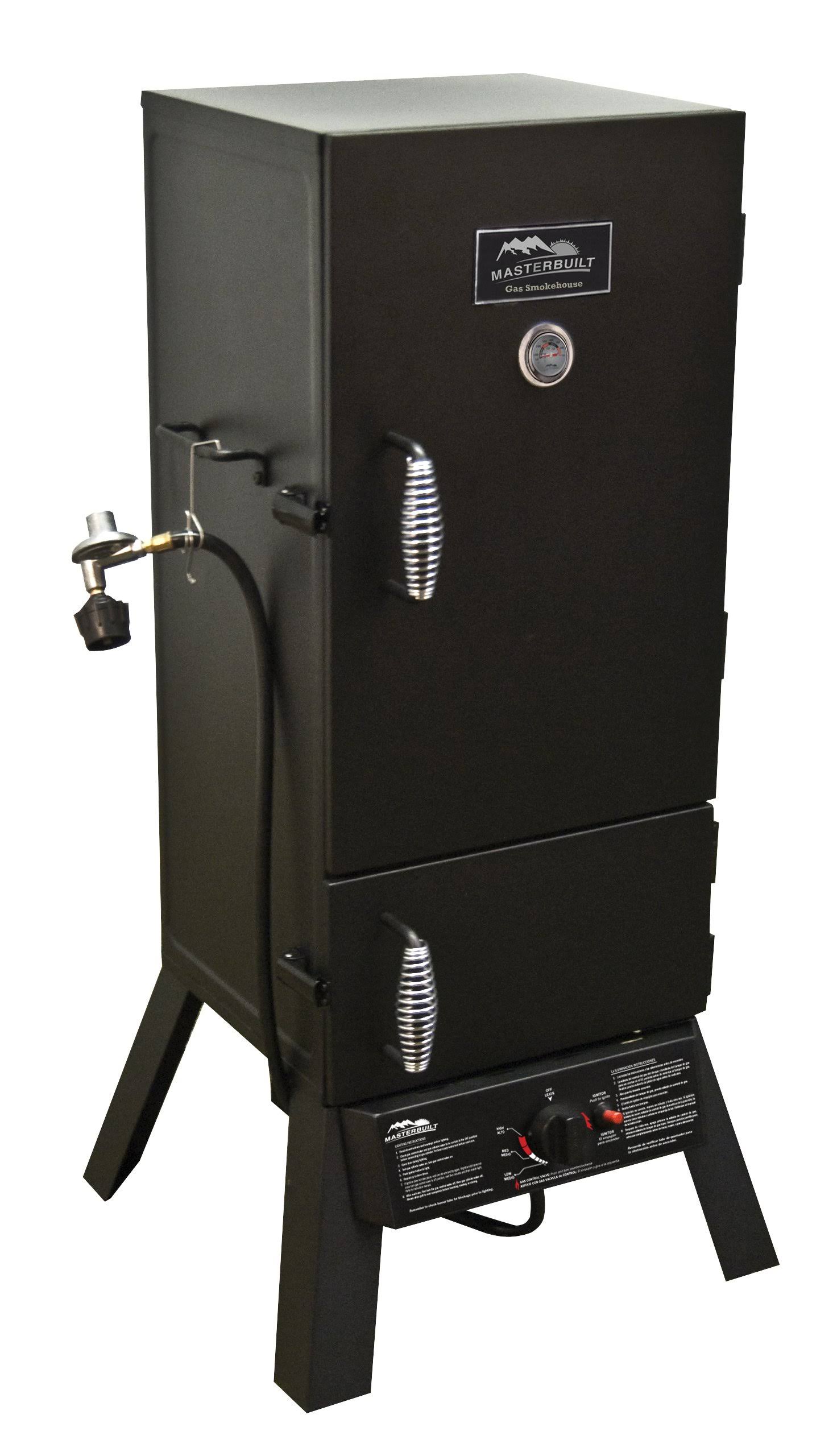 Cookmaster by Masterbuilt Powder-Coated Metal Gas Smoker - Black